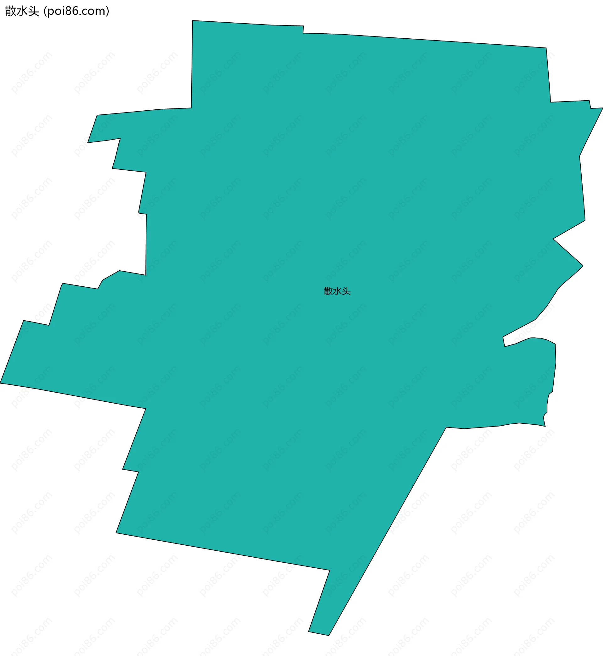 散水头边界地图