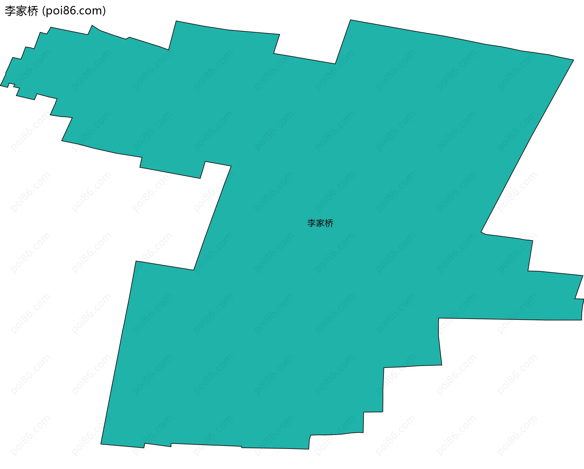 李家桥边界地图