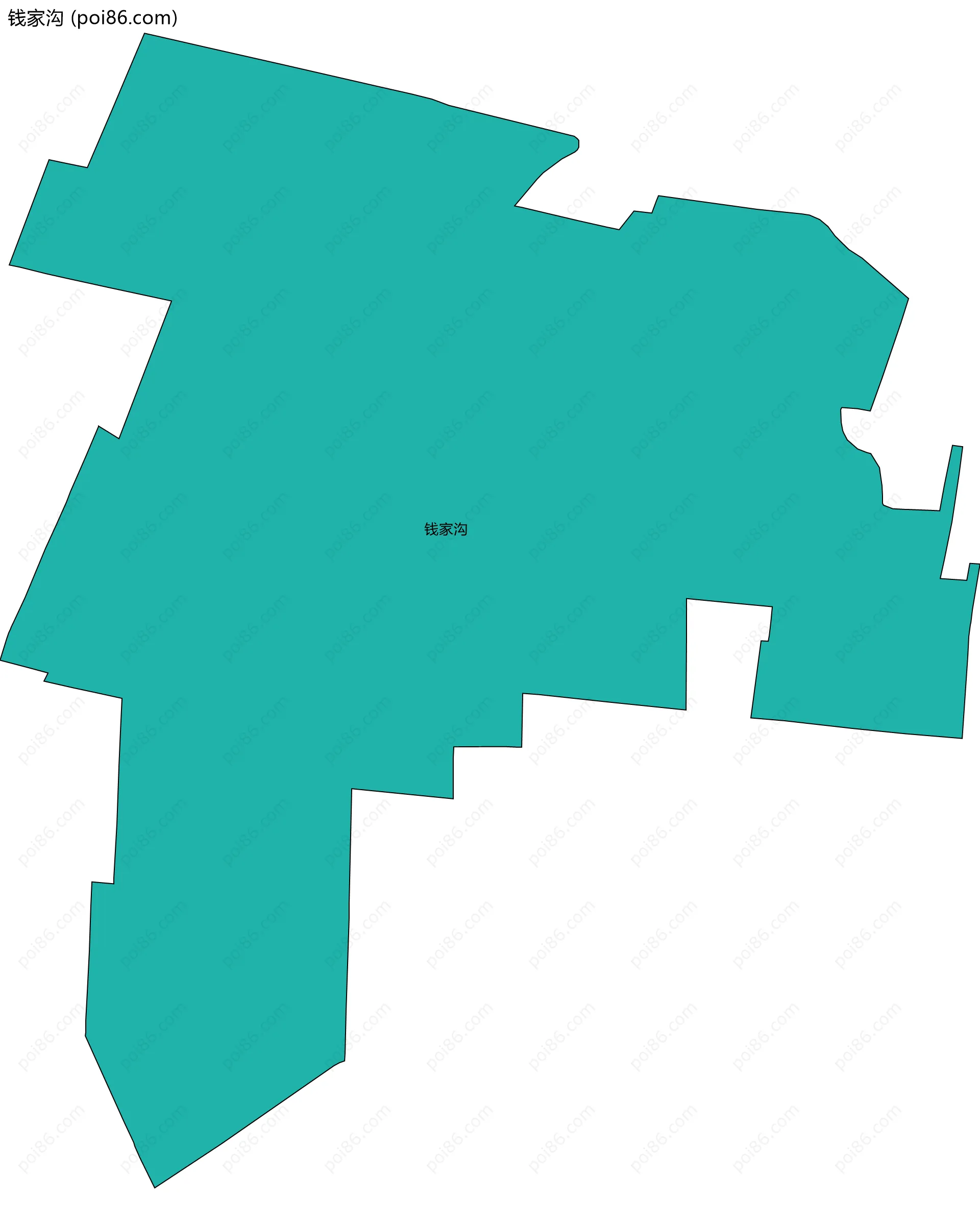 钱家沟边界地图