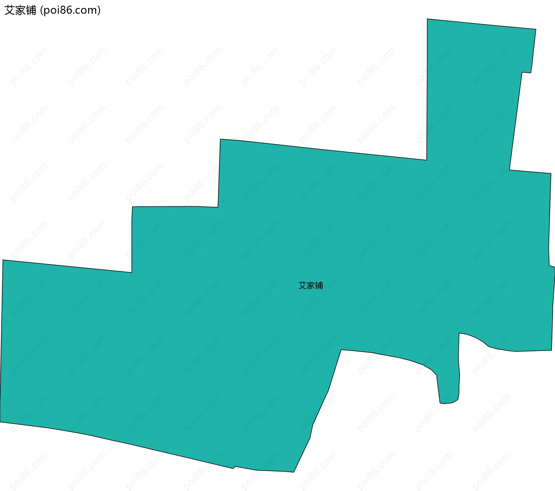 艾家铺边界地图