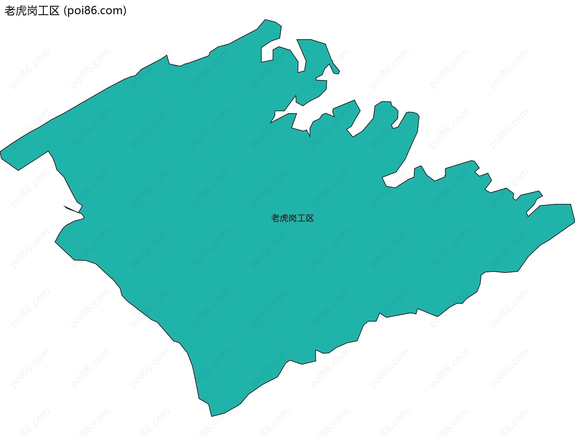 老虎岗工区边界地图