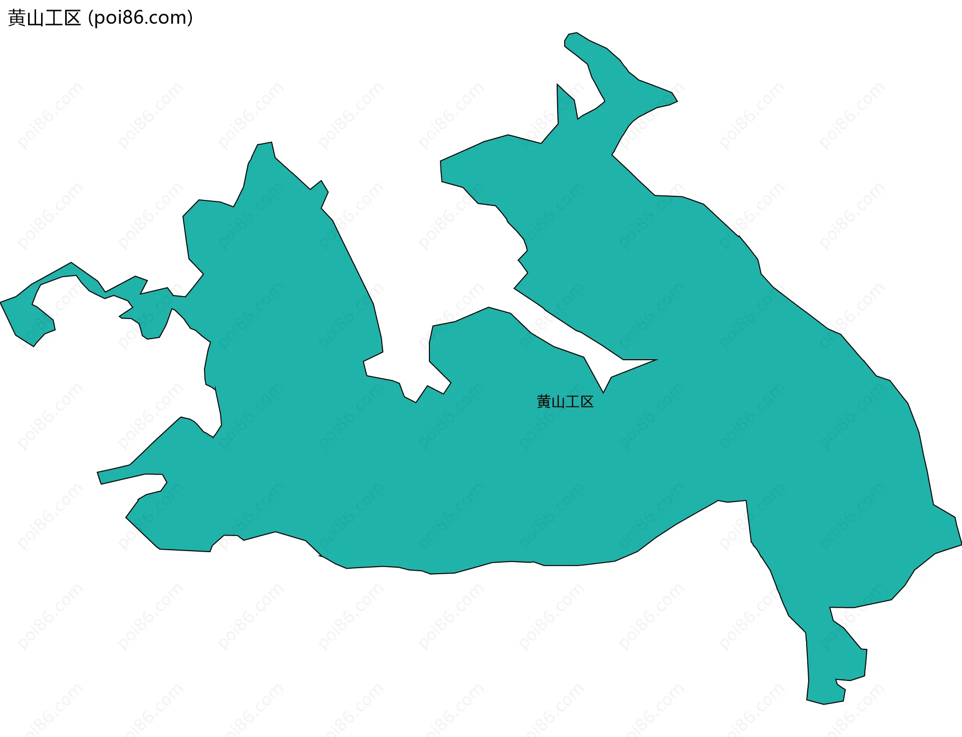 黄山工区边界地图