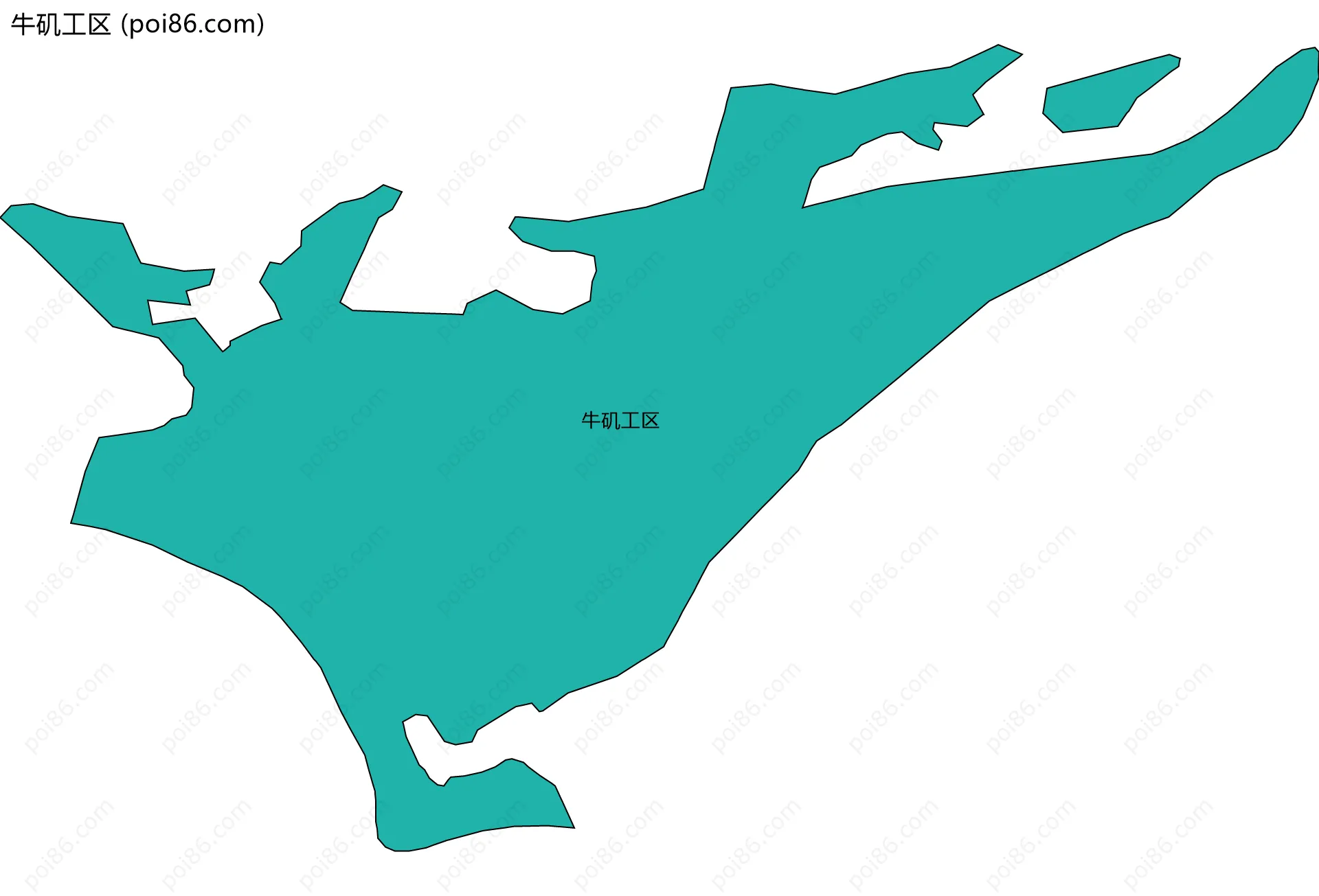牛矶工区边界地图