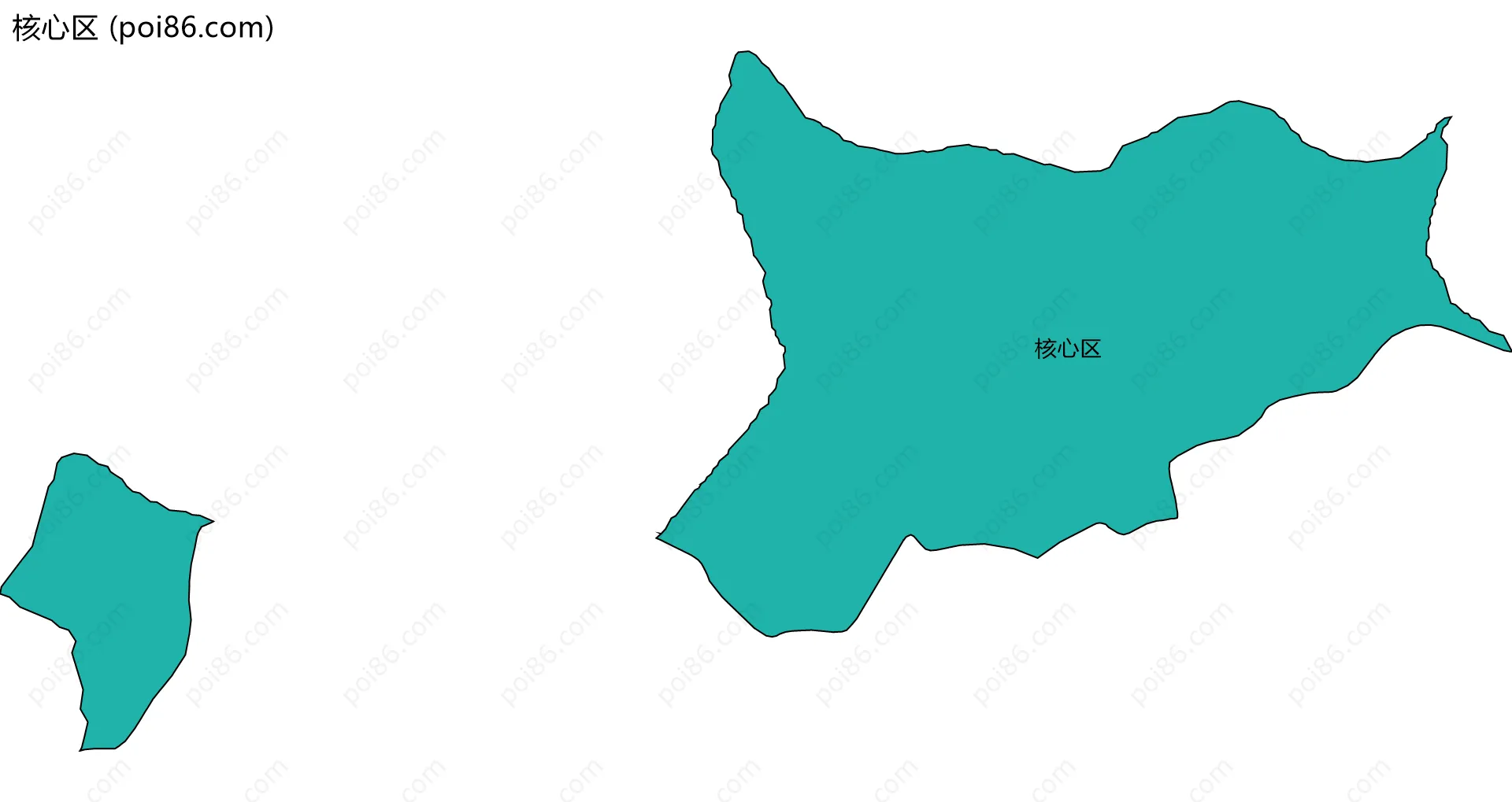 核心区边界地图