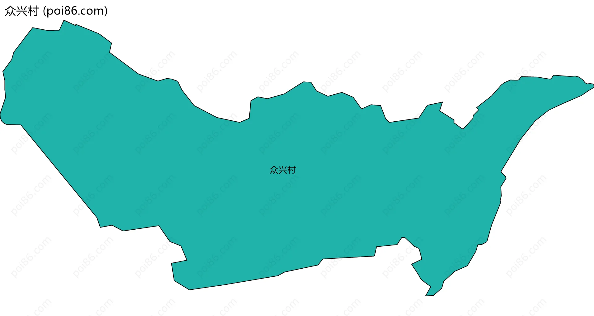 众兴村边界地图