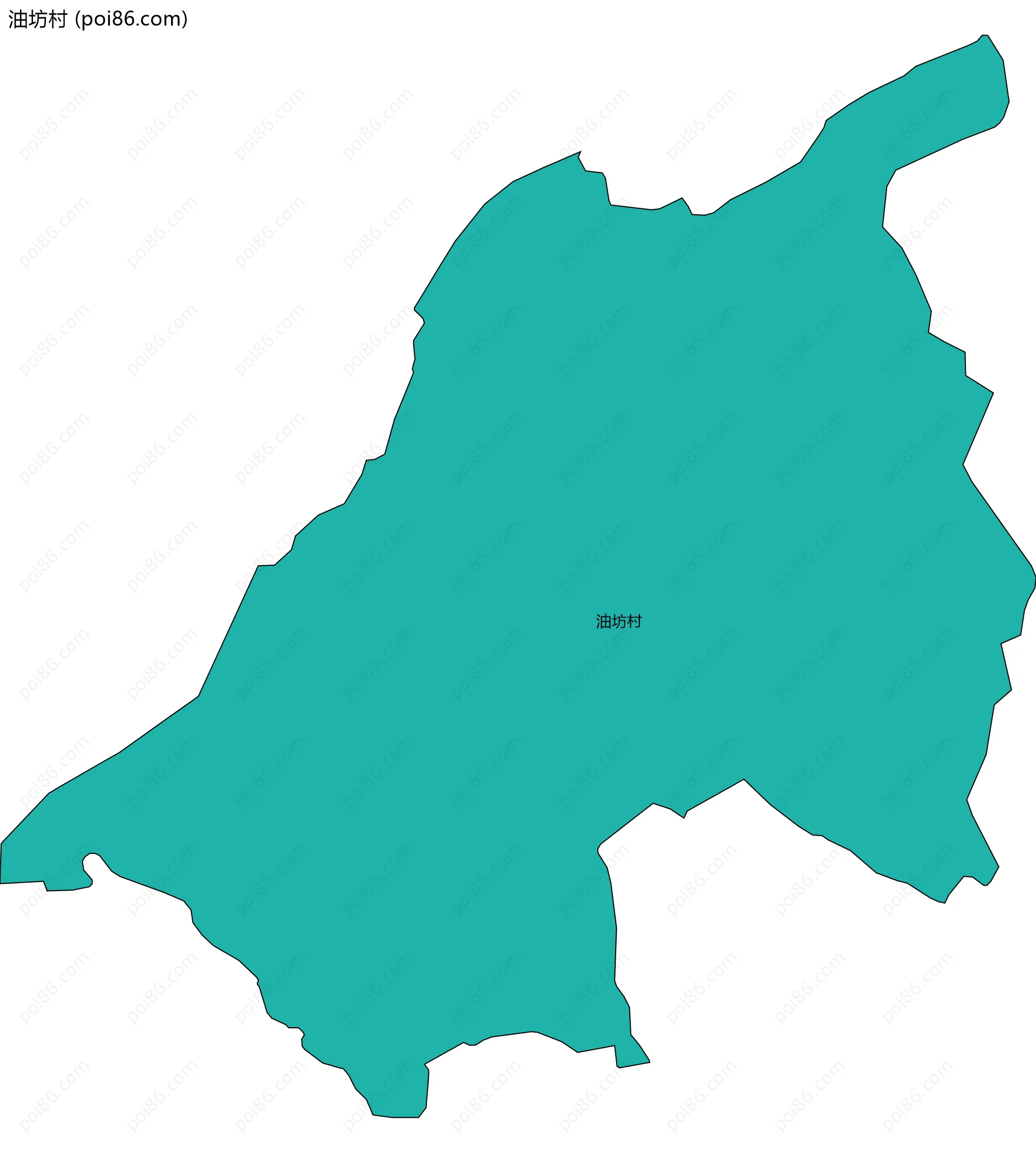 油坊村边界地图