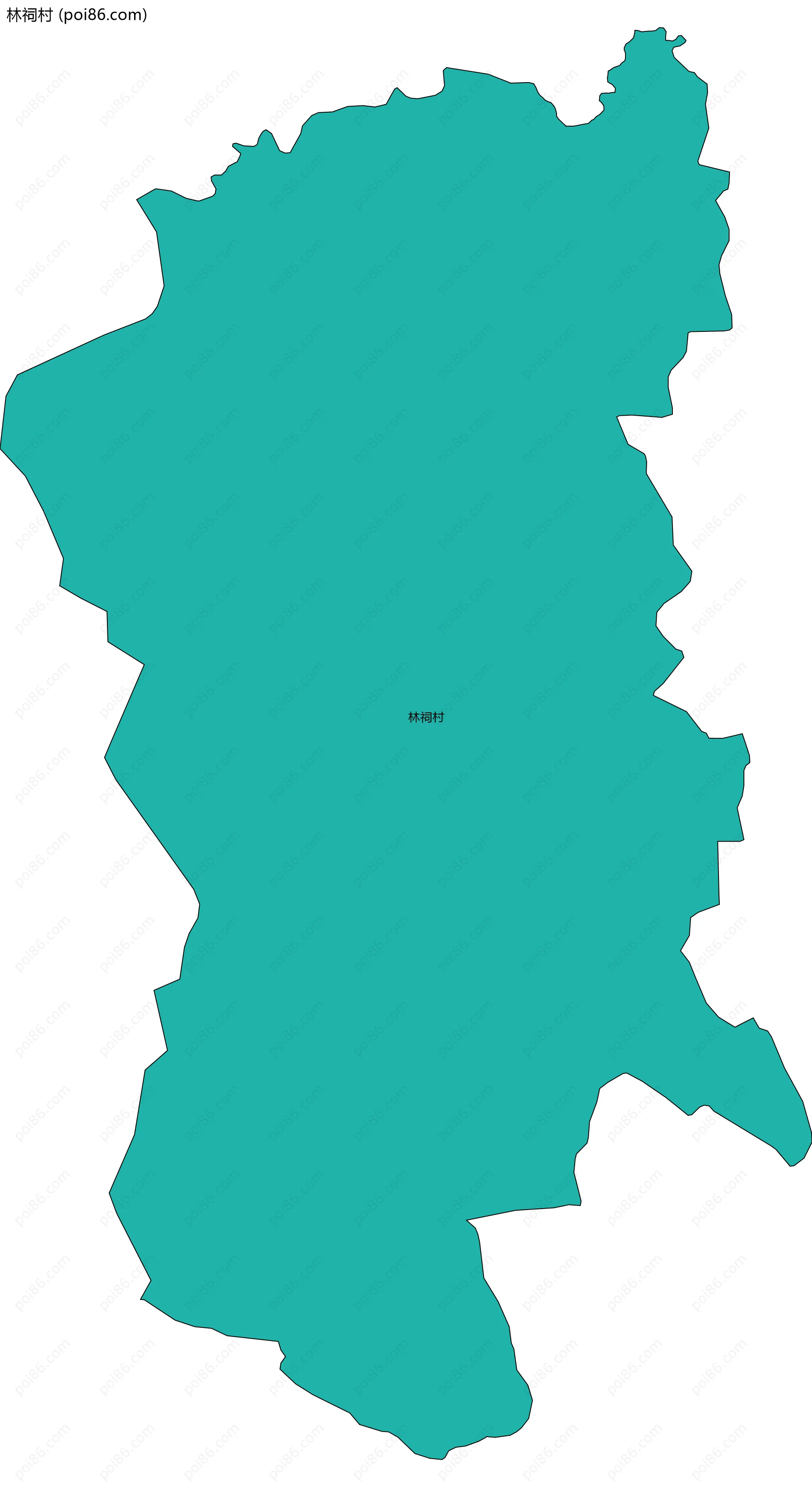 林祠村边界地图