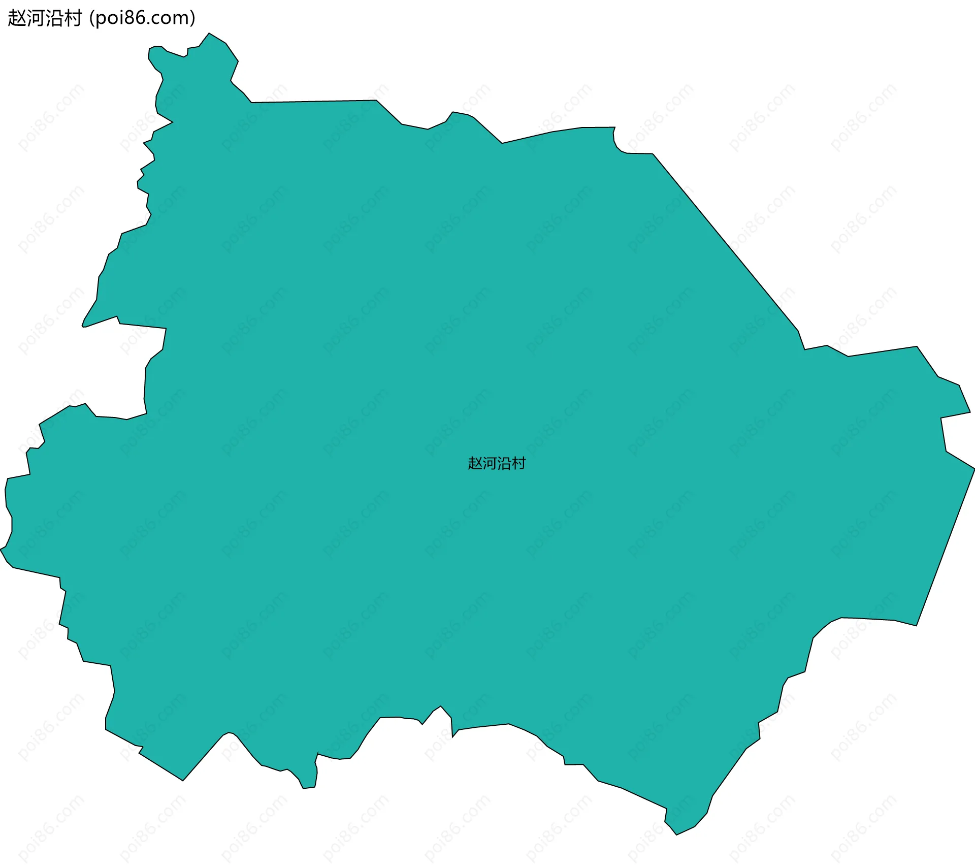 赵河沿村边界地图