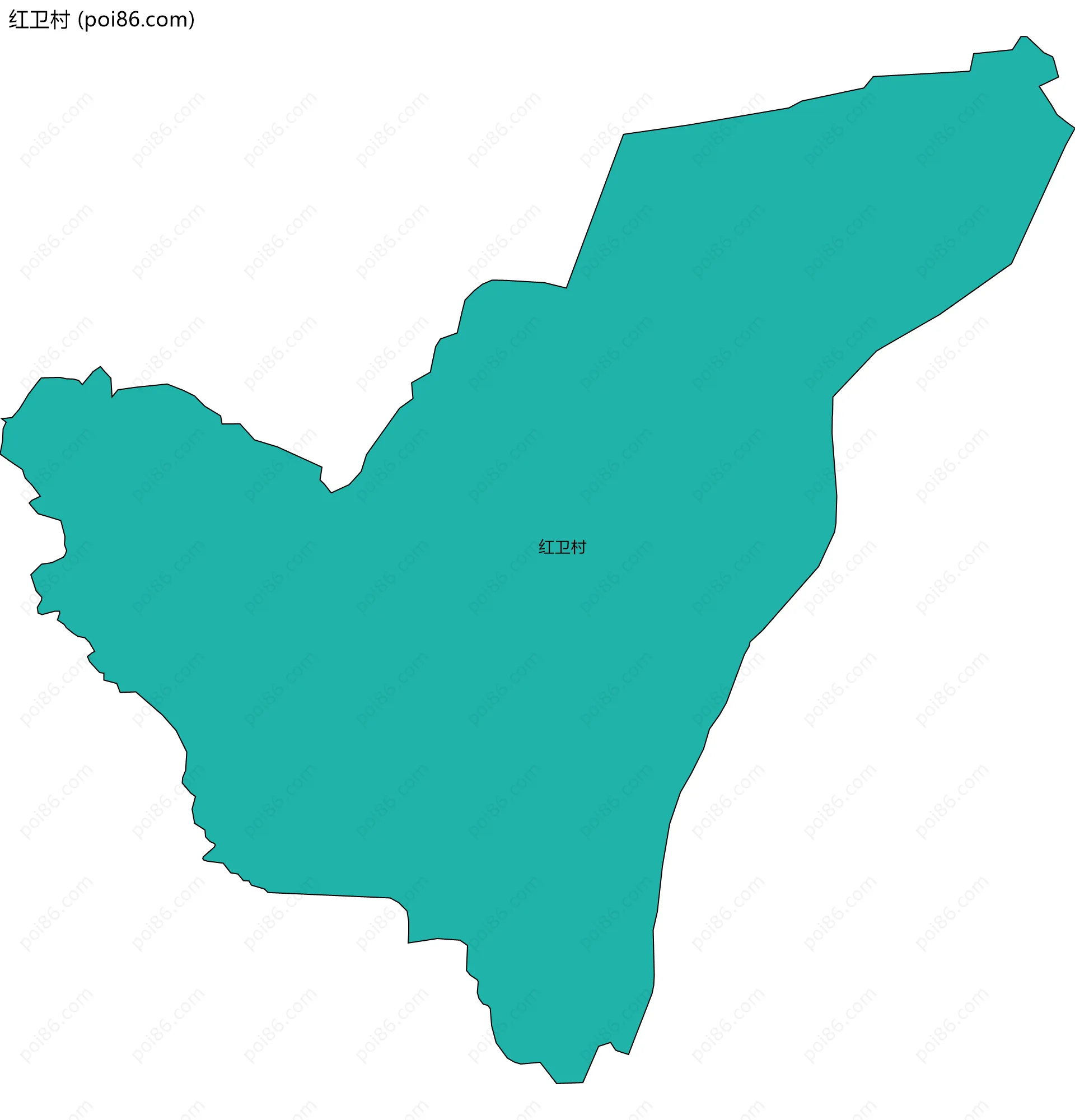 红卫村边界地图