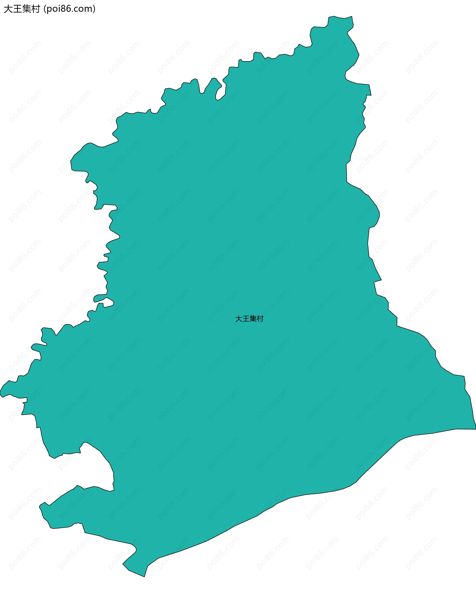 大王集村边界地图