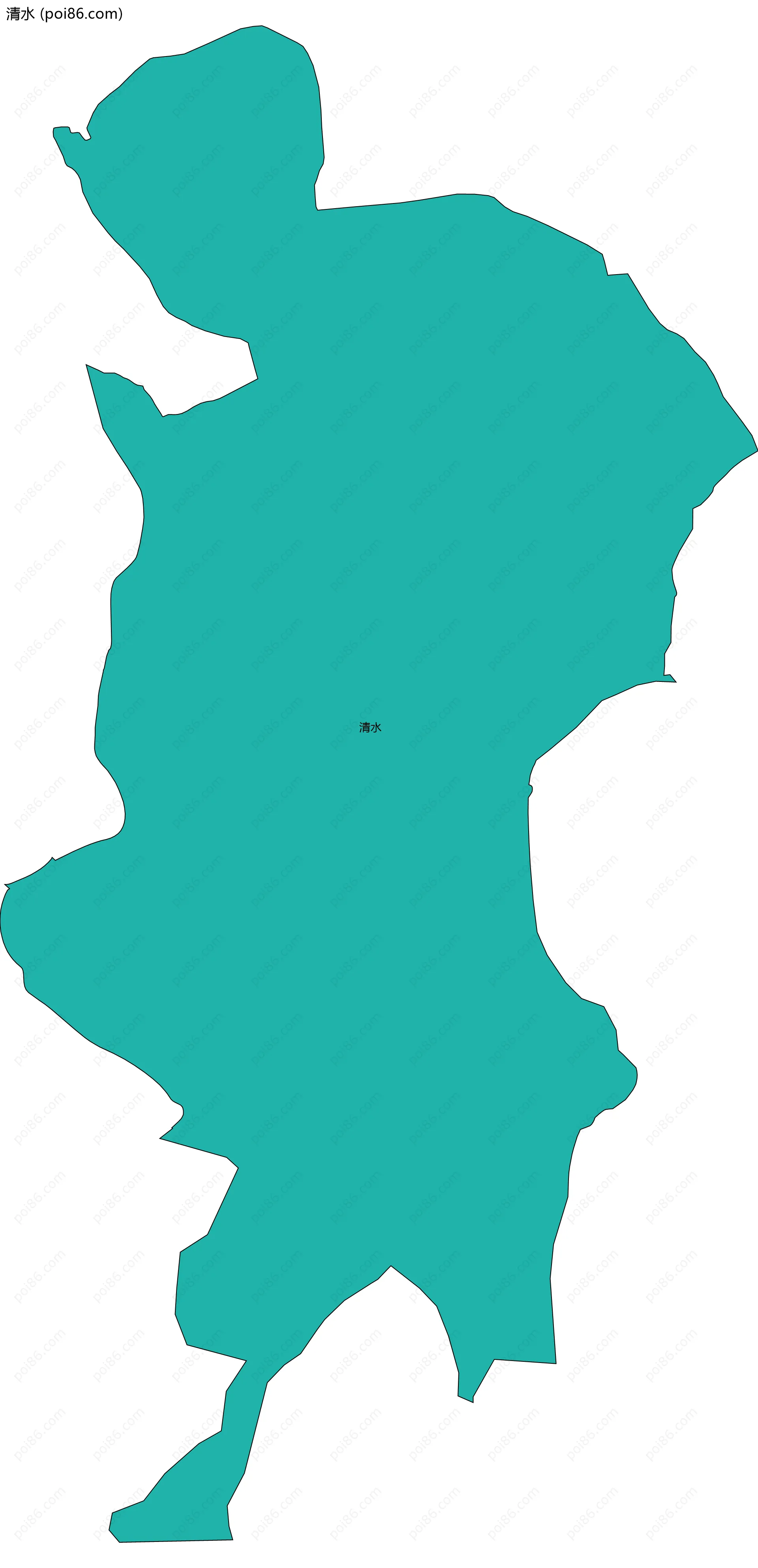 清水边界地图