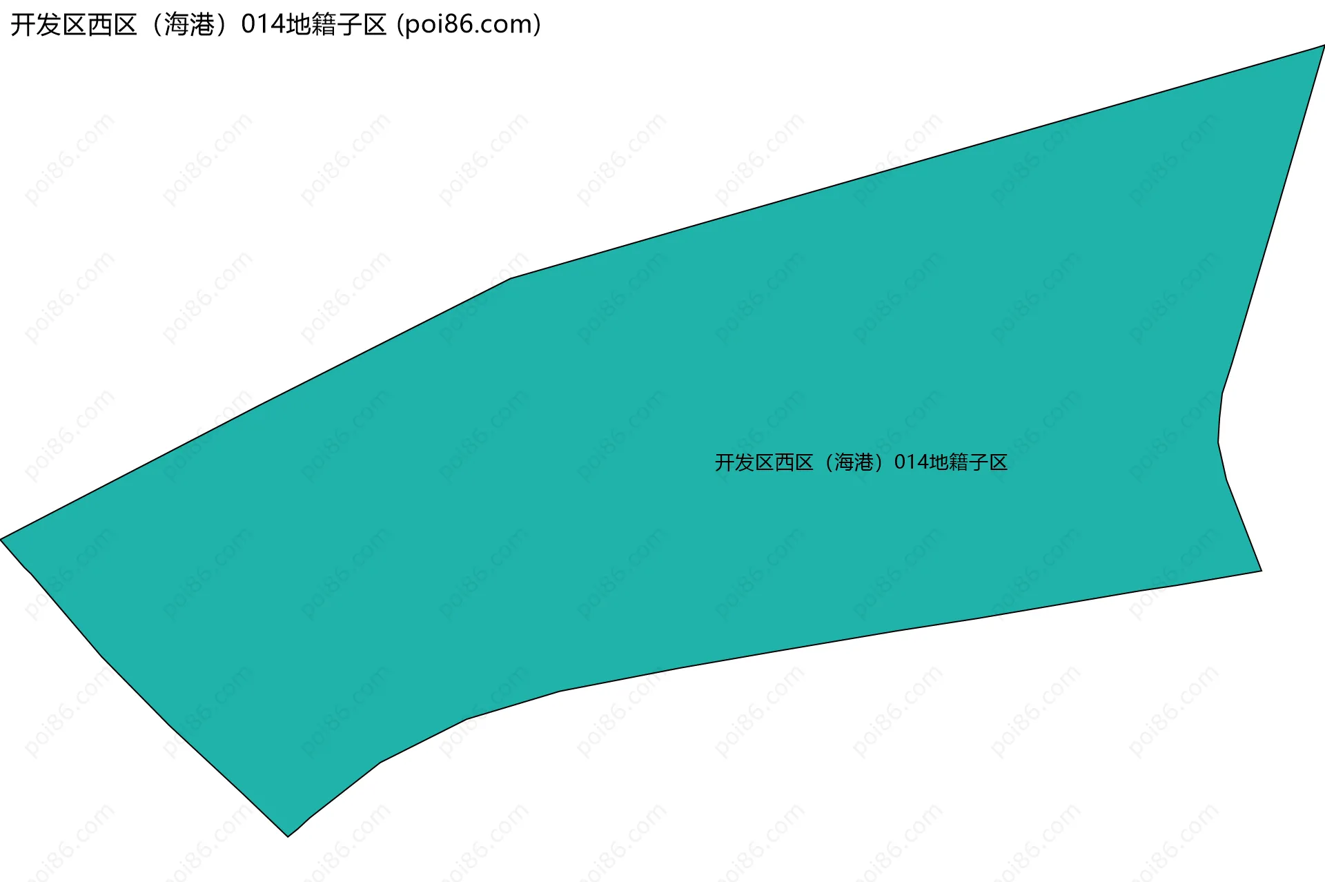 开发区西区（海港）014地籍子区边界地图