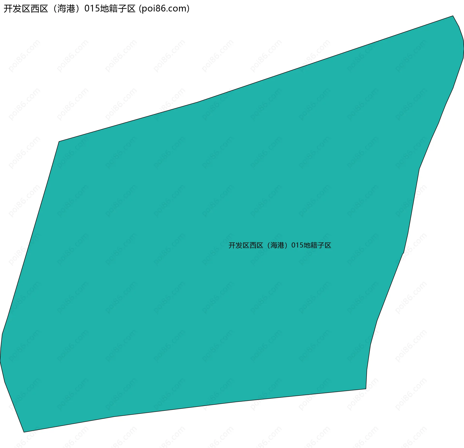 开发区西区（海港）015地籍子区边界地图