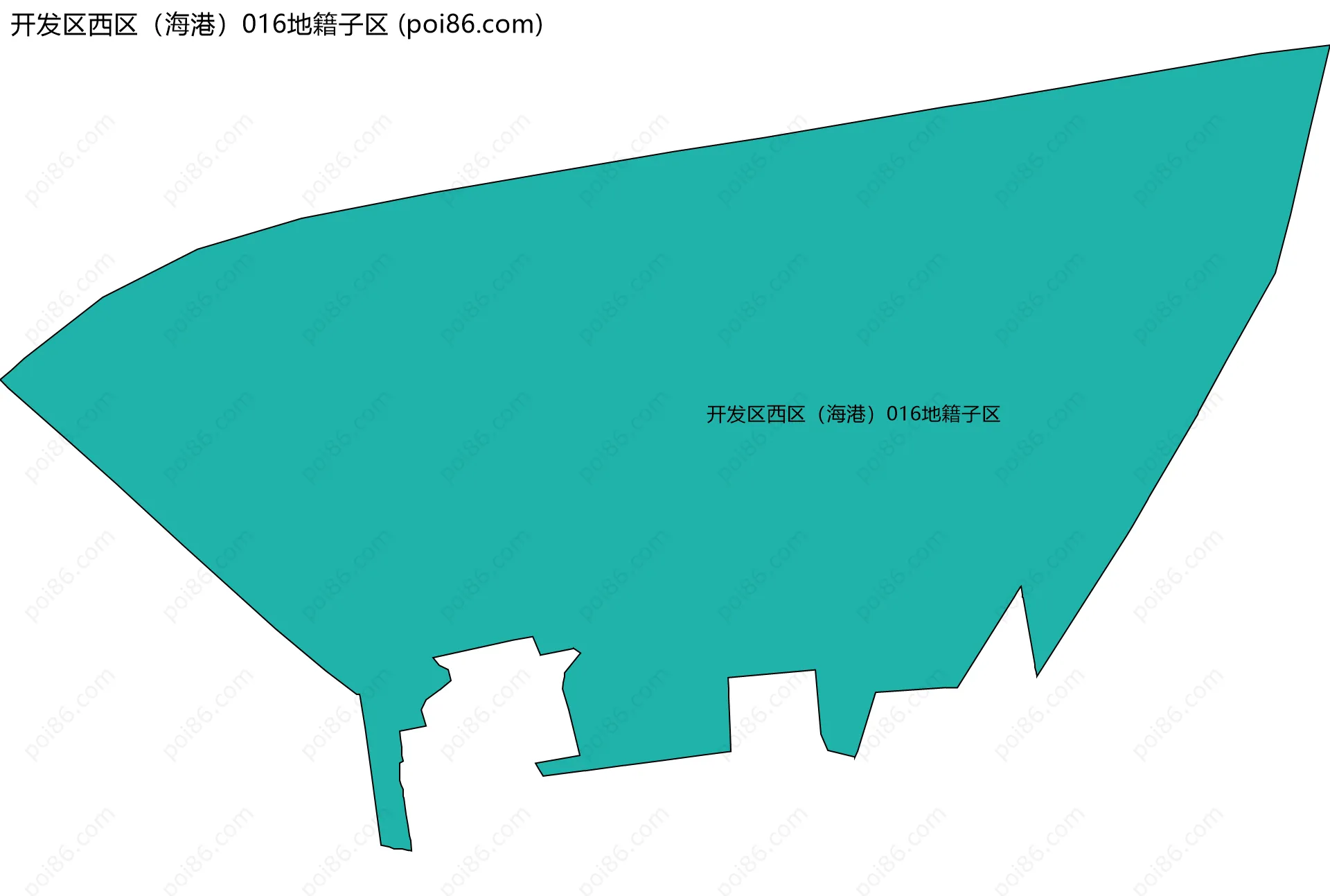 开发区西区（海港）016地籍子区边界地图
