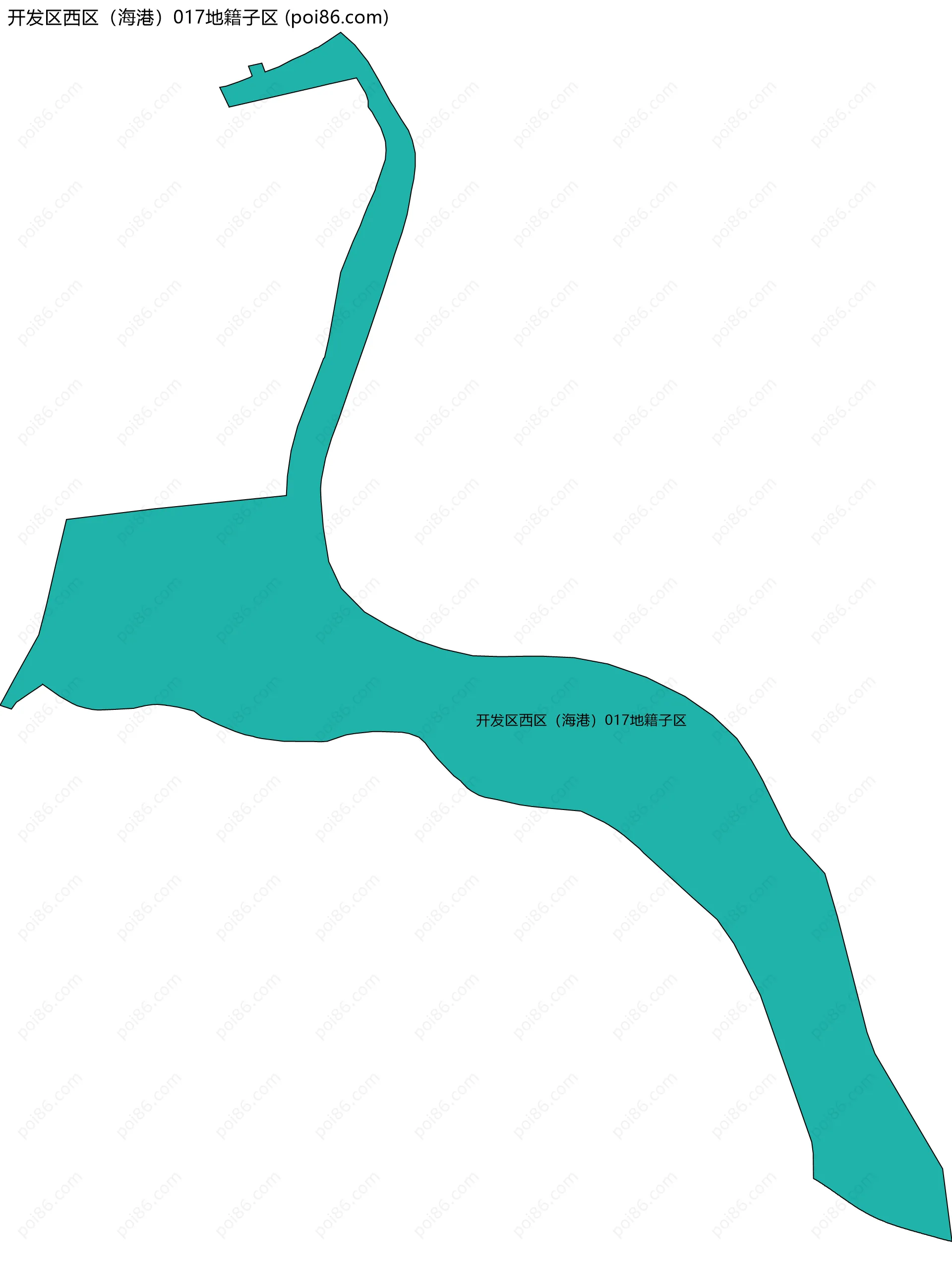 开发区西区（海港）017地籍子区边界地图
