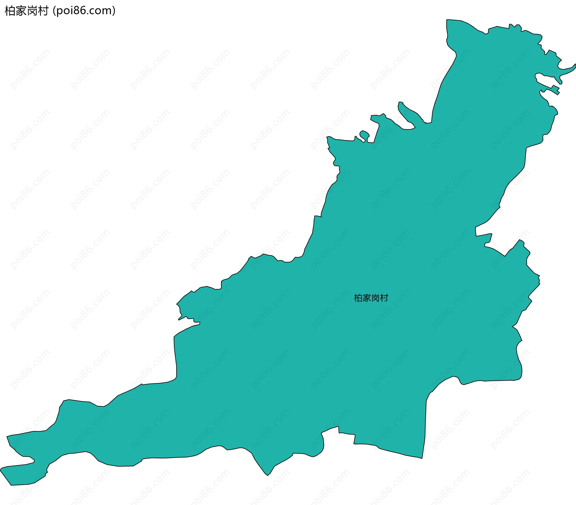 柏家岗村边界地图