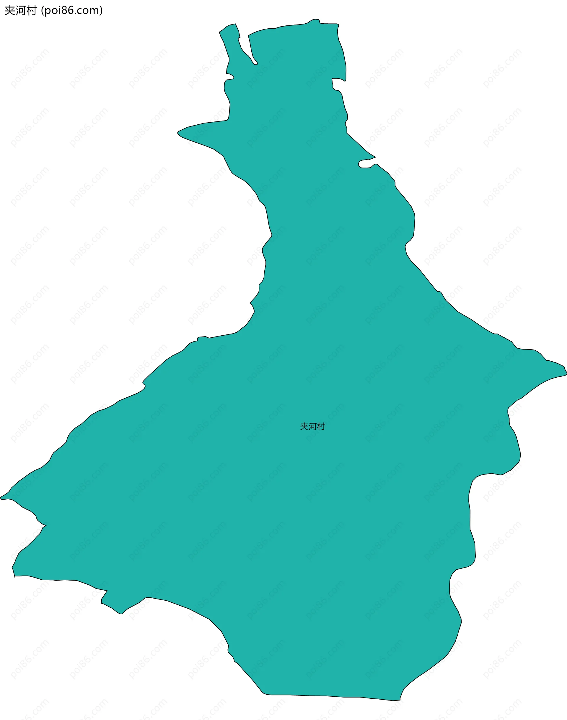 夹河村边界地图