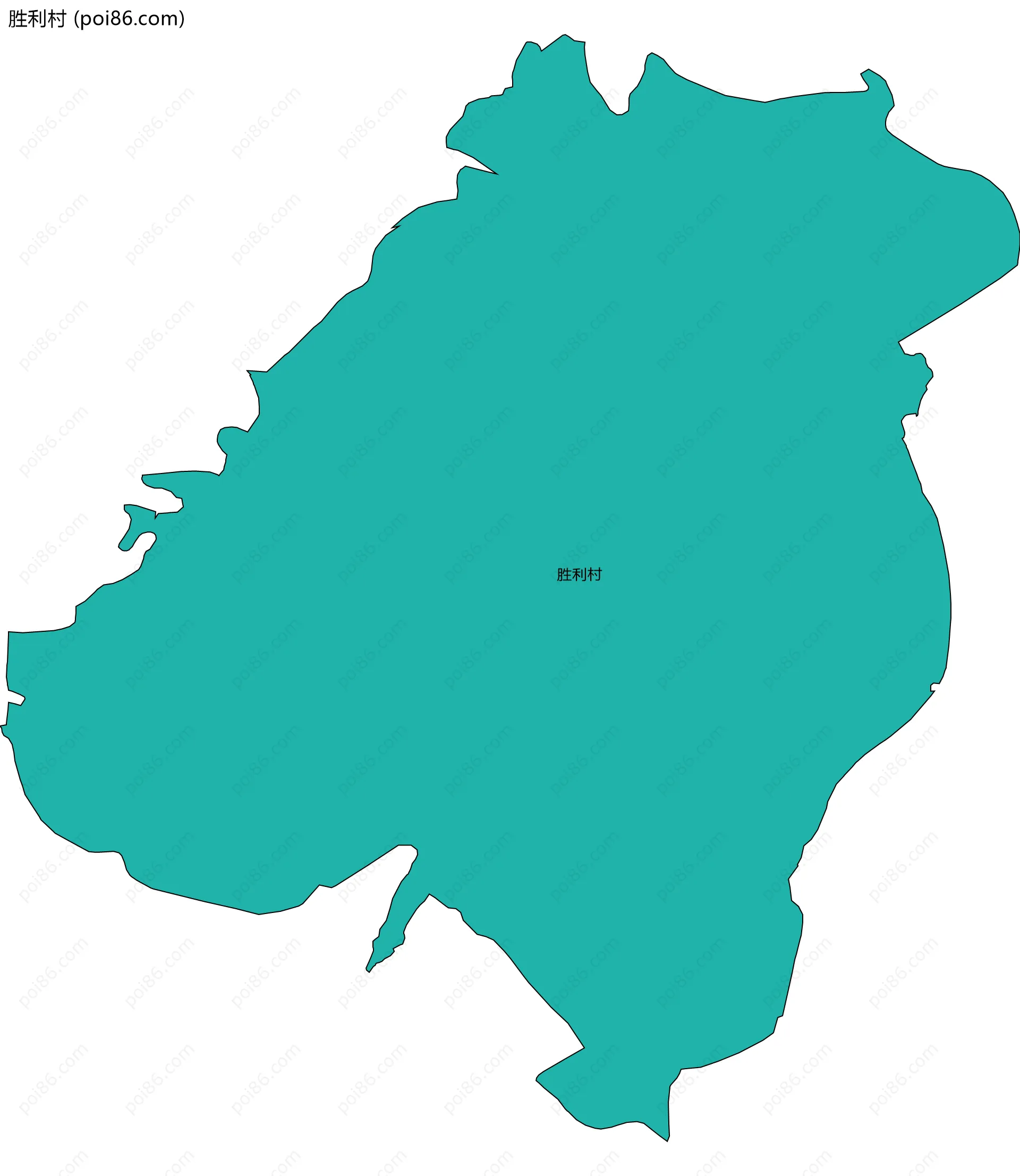 胜利村边界地图