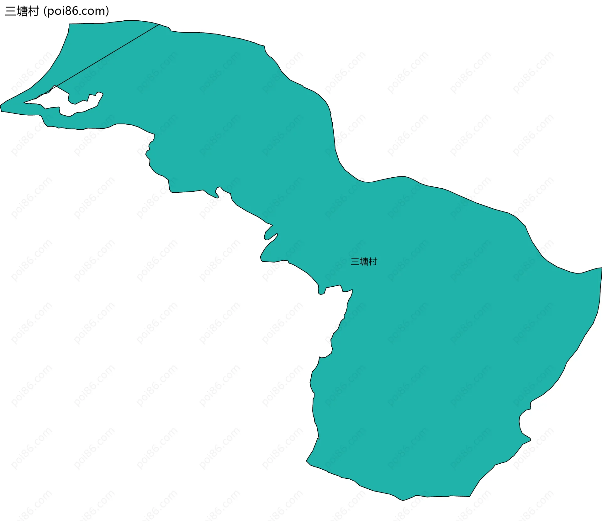 三塘村边界地图