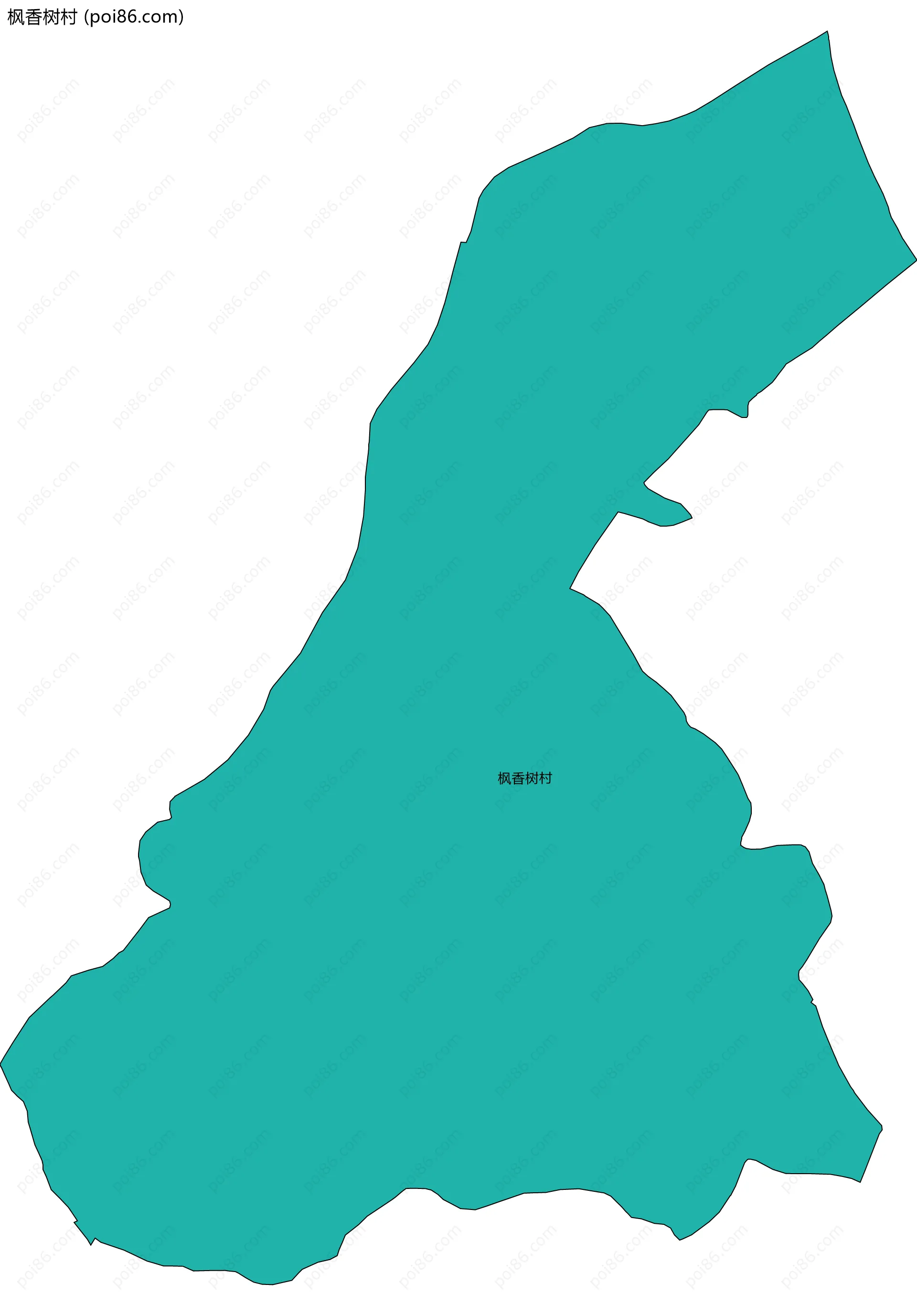 枫香树村边界地图