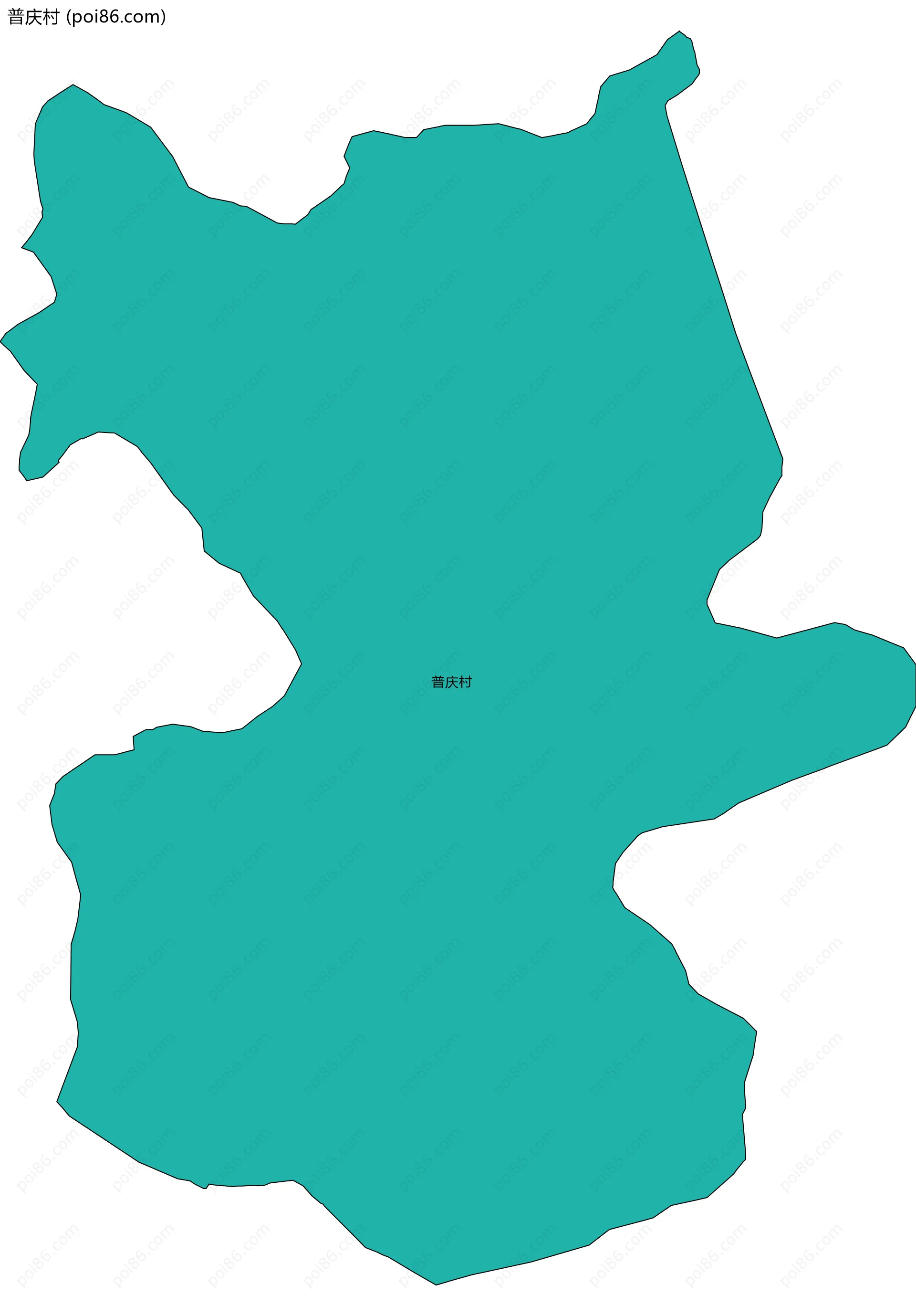 普庆村边界地图