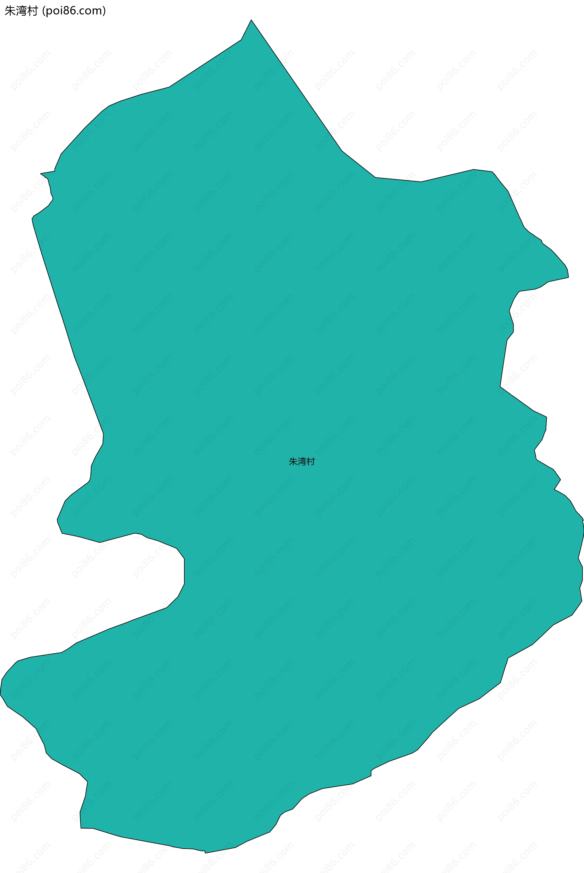 朱湾村边界地图