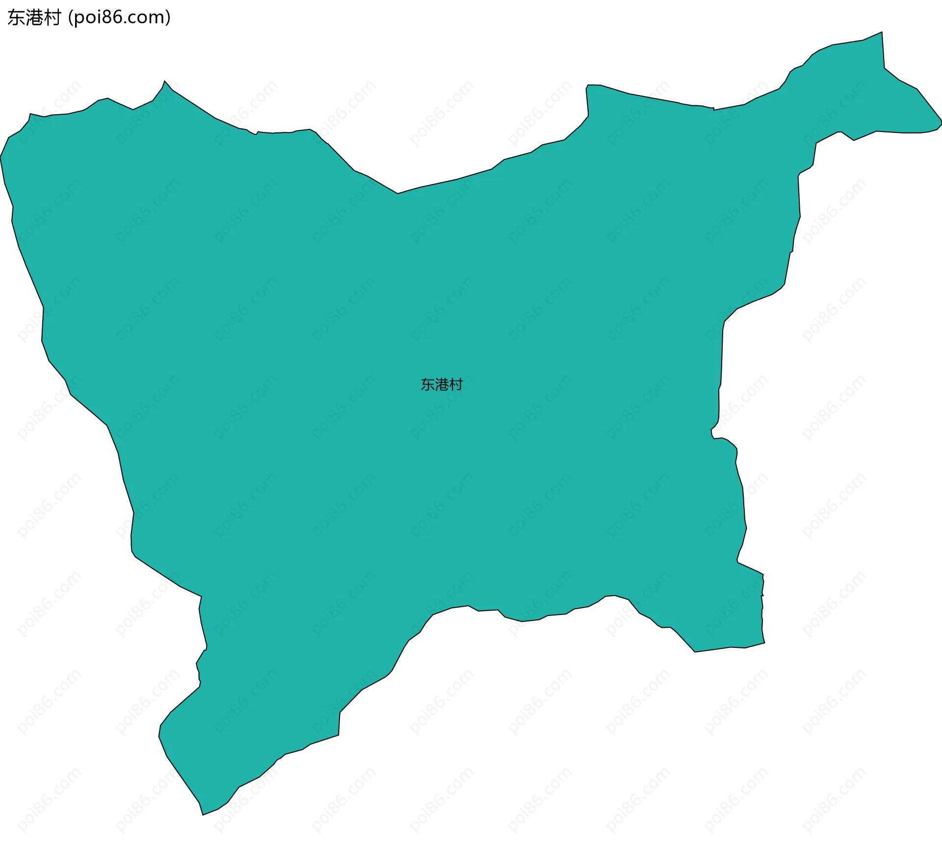 东港村边界地图