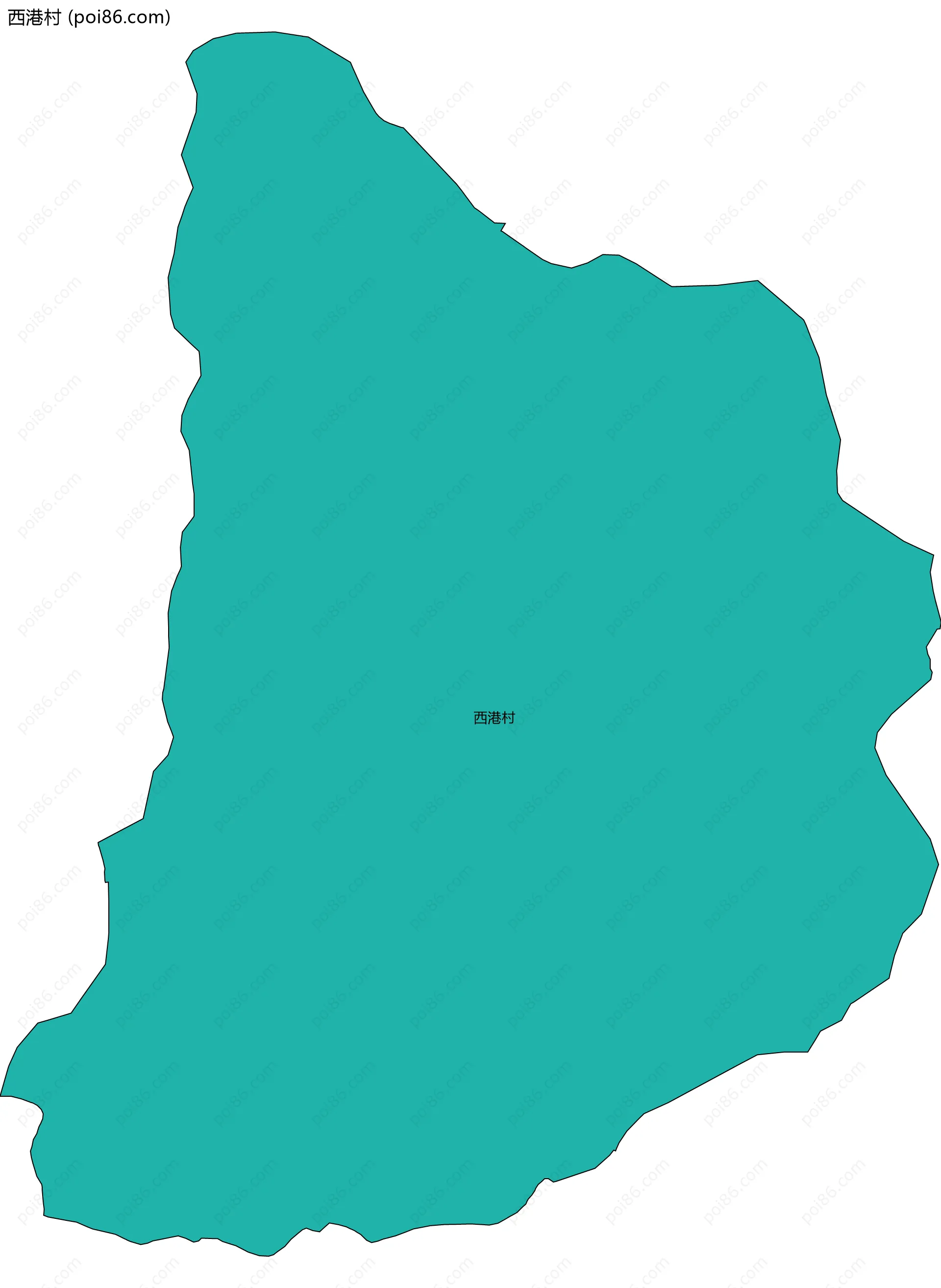 西港村边界地图