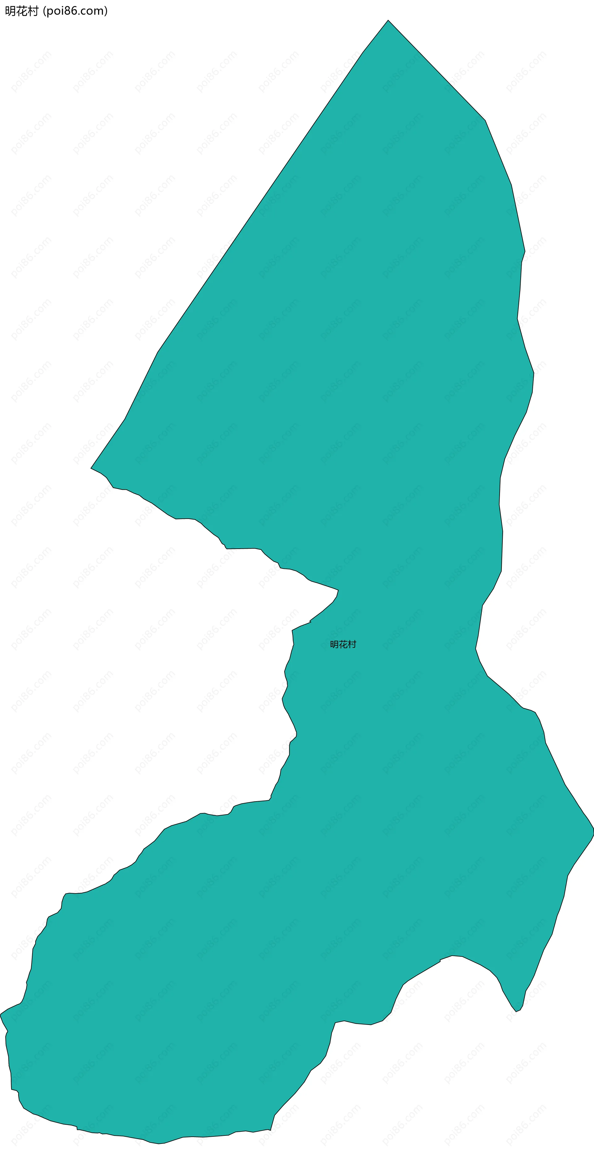 明花村边界地图