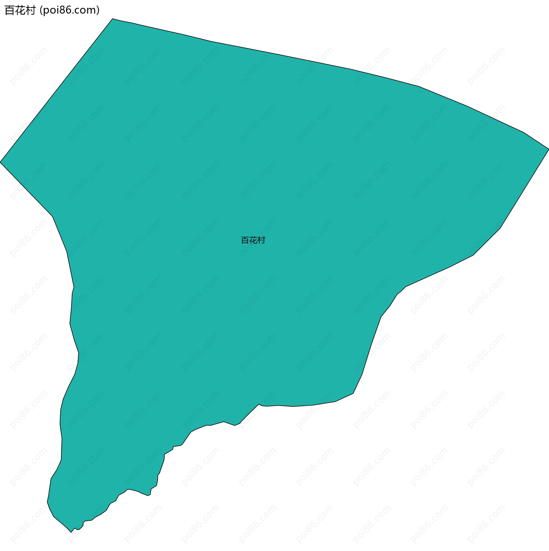 百花村边界地图