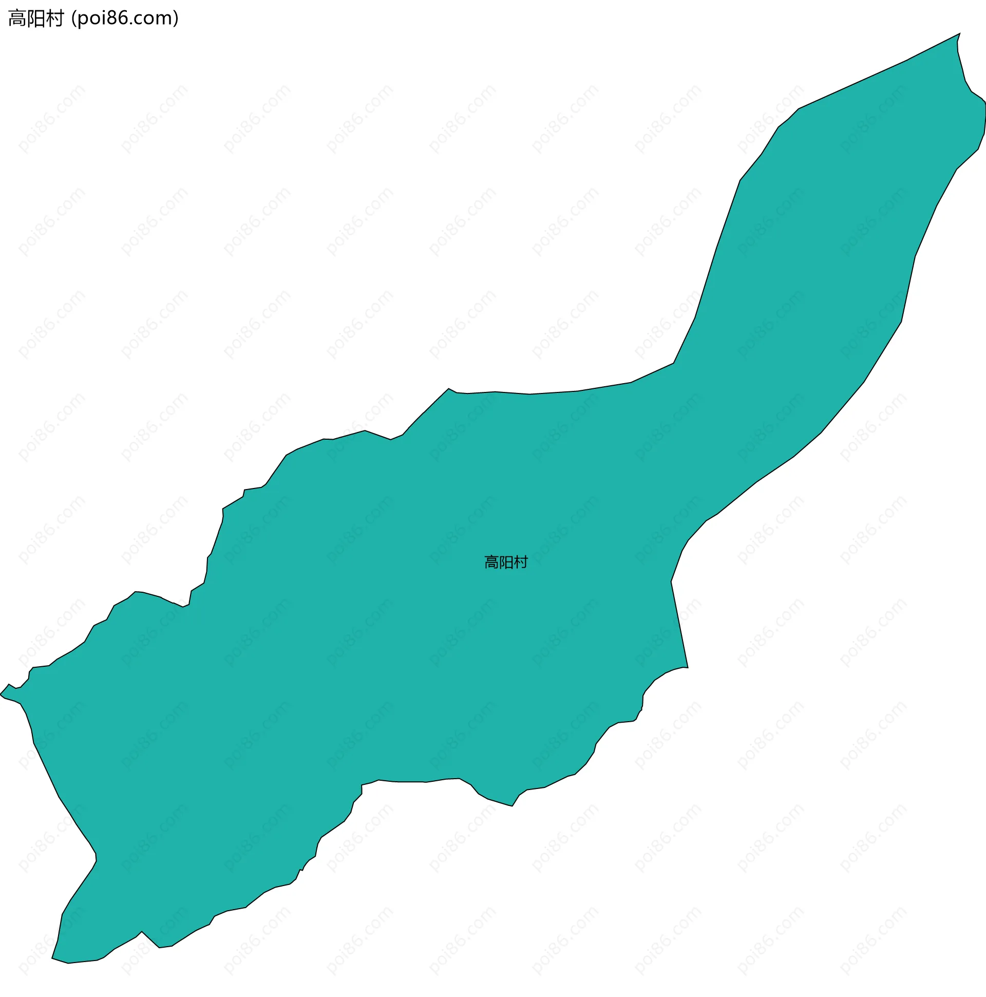 高阳村边界地图