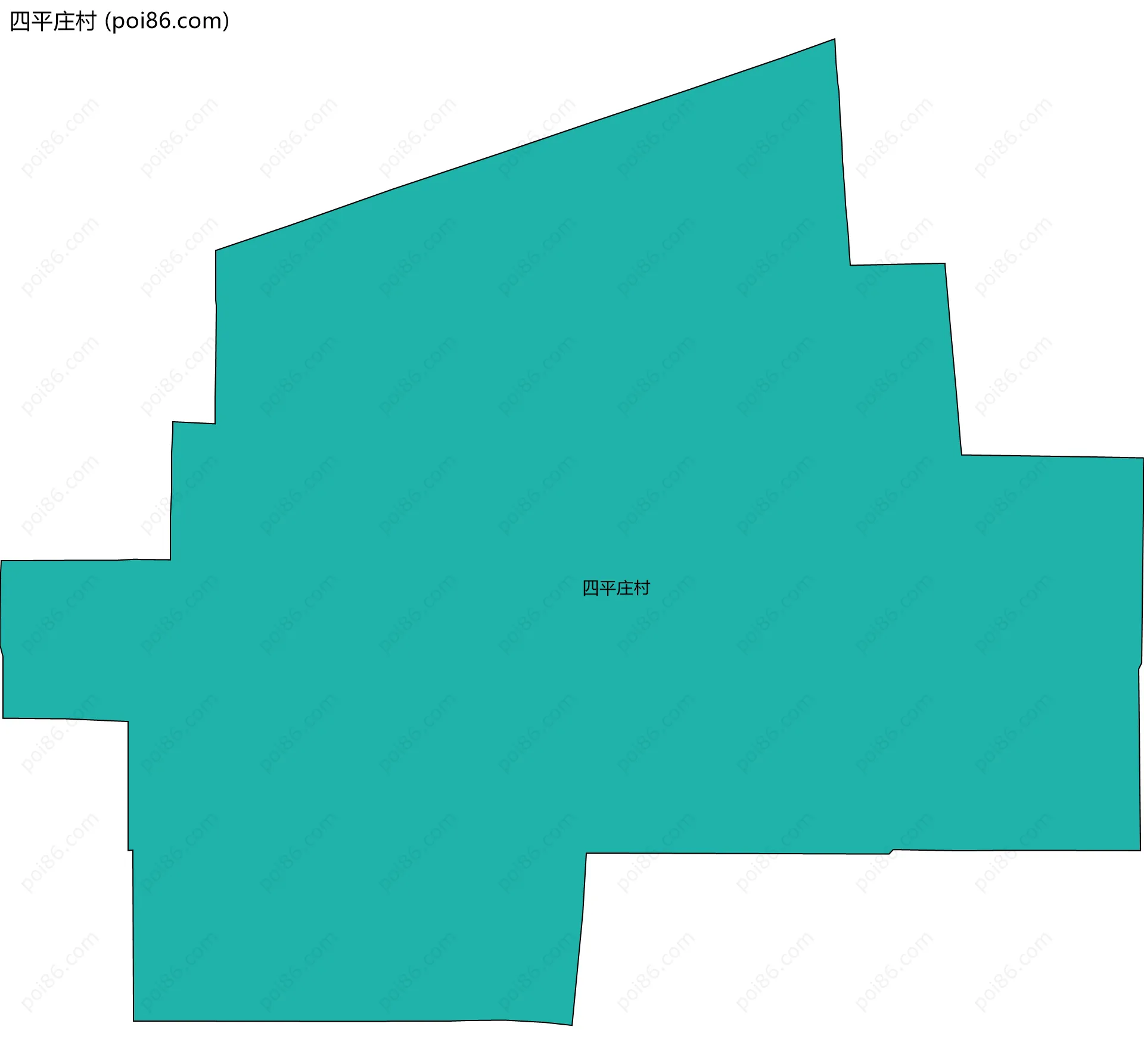 四平庄村边界地图