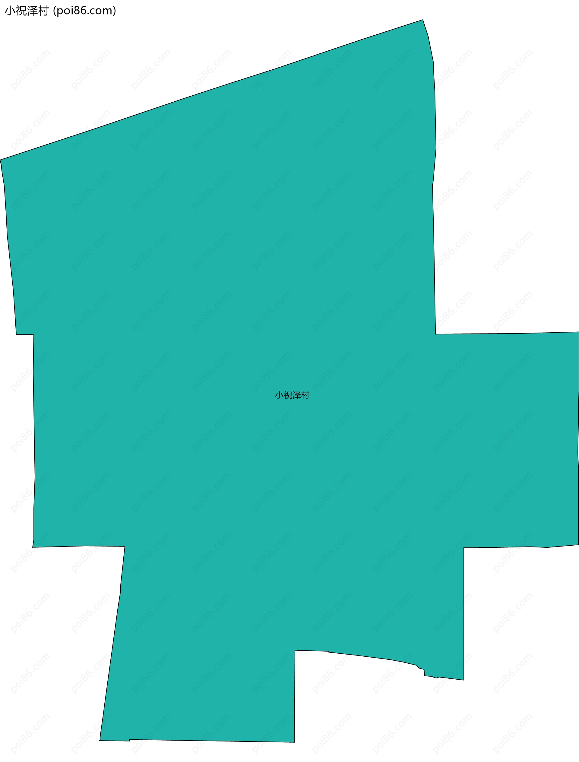 小祝泽村边界地图