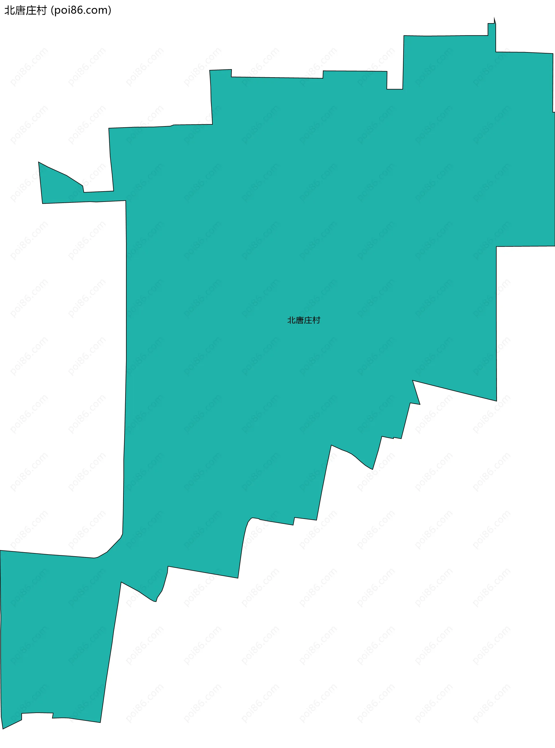 北唐庄村边界地图