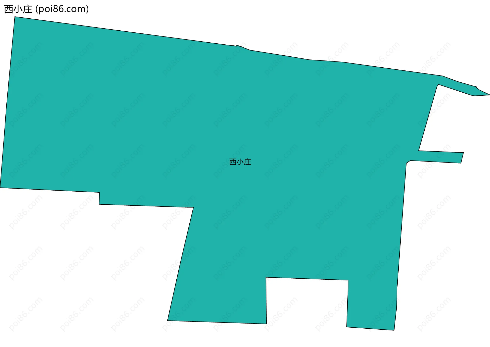 西小庄边界地图