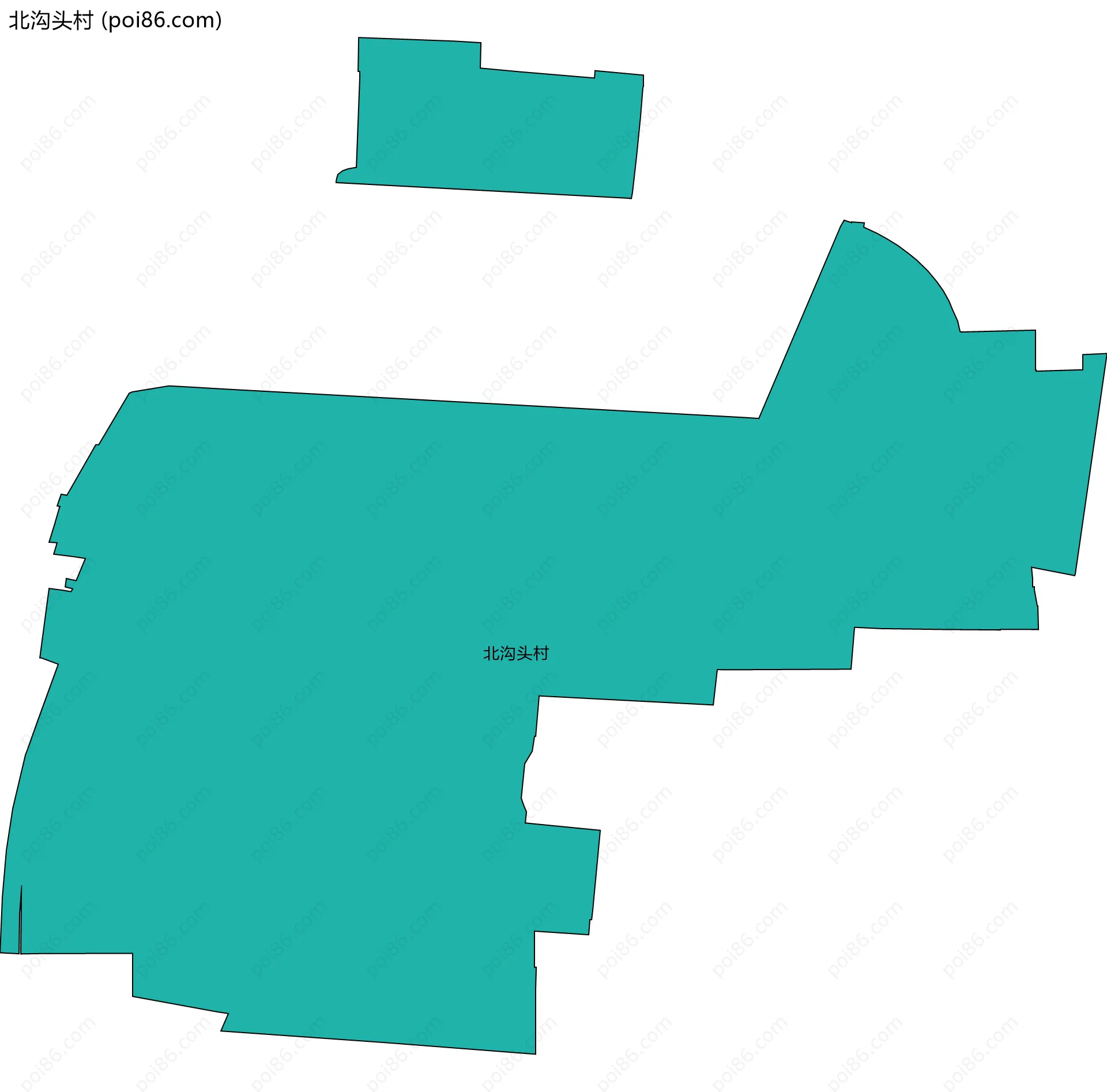 北沟头村边界地图