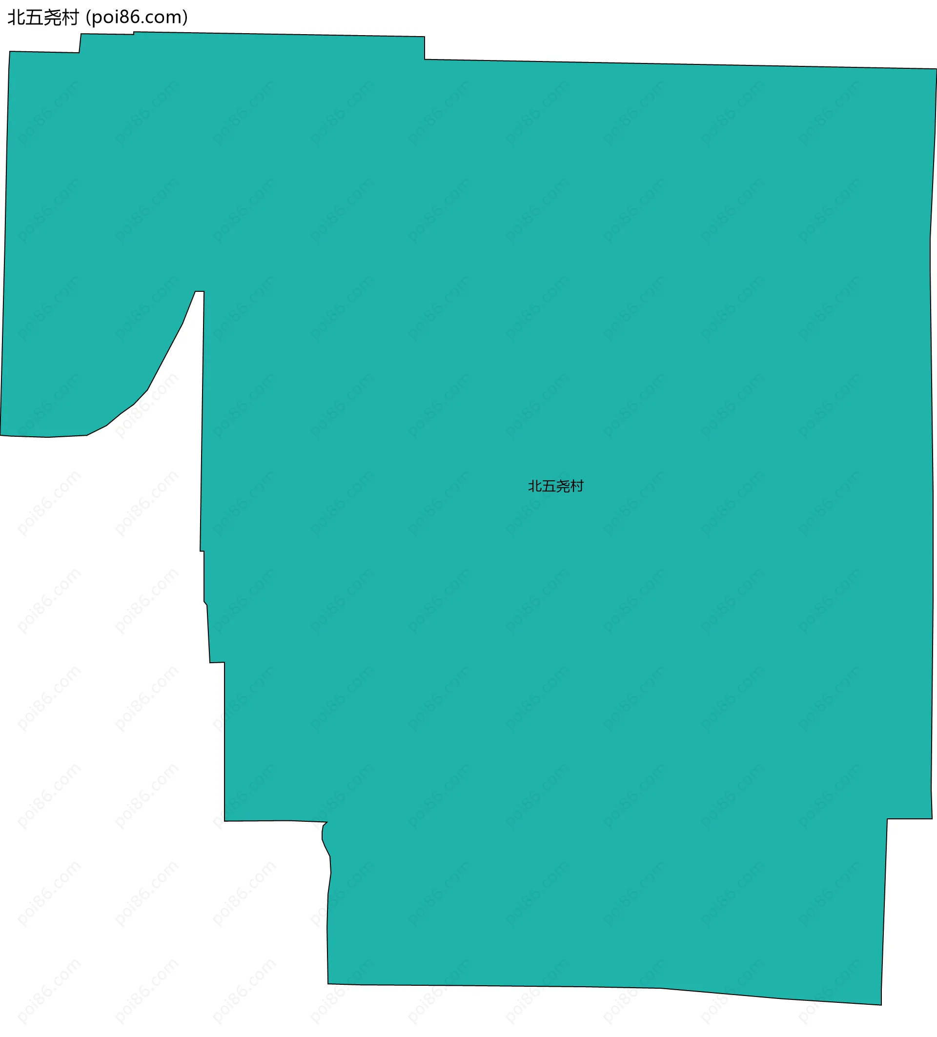 北五尧村边界地图