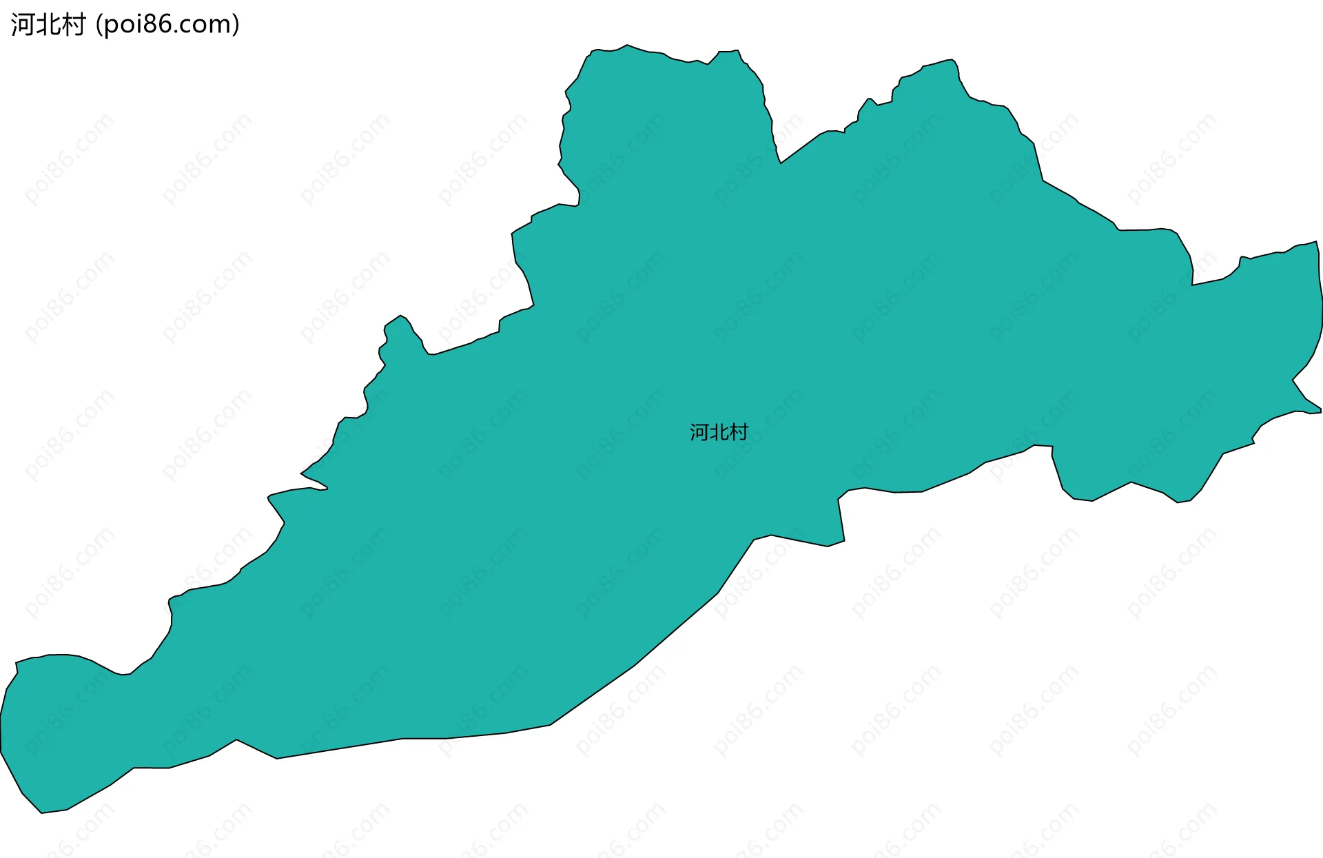 河北村边界地图