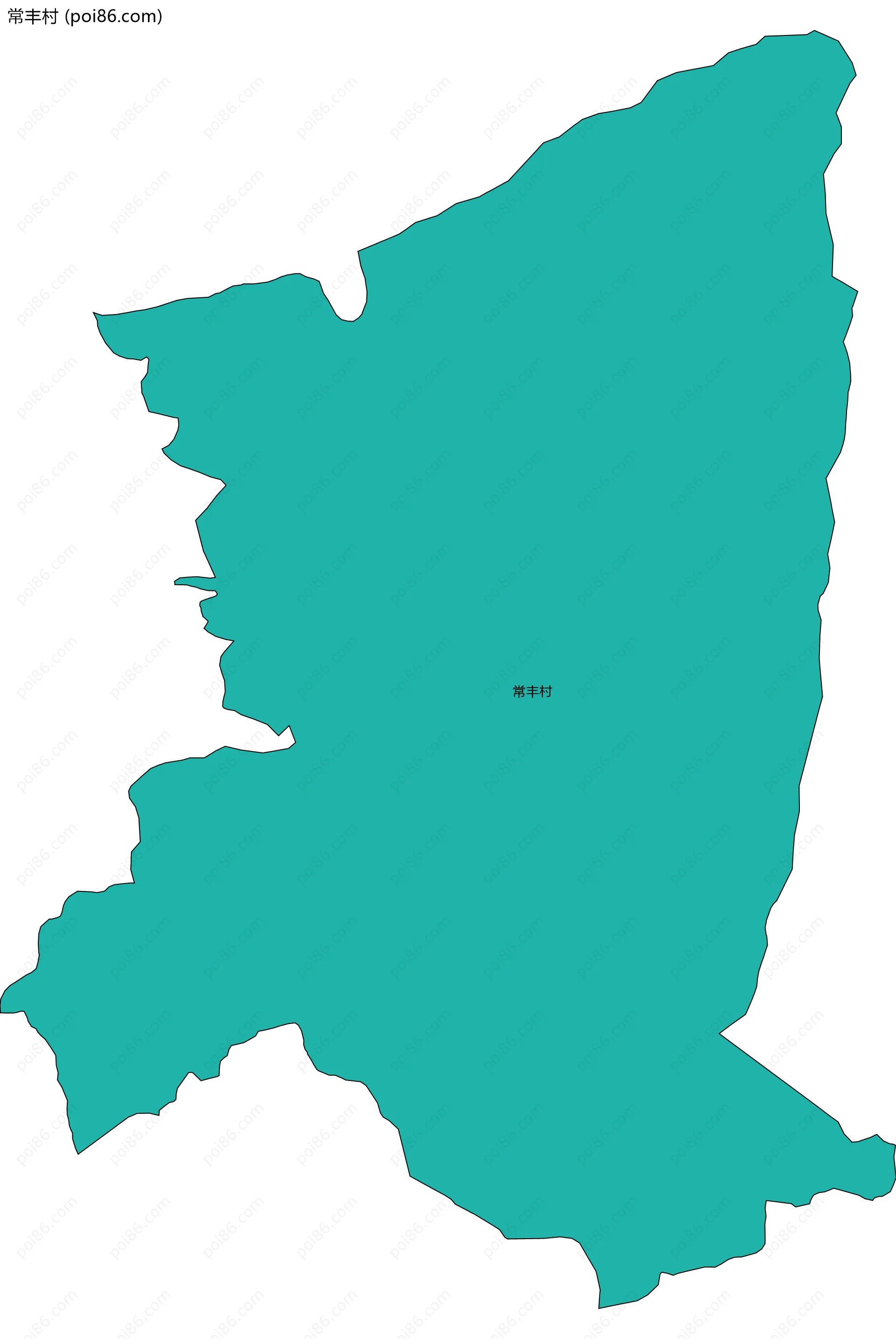 常丰村边界地图