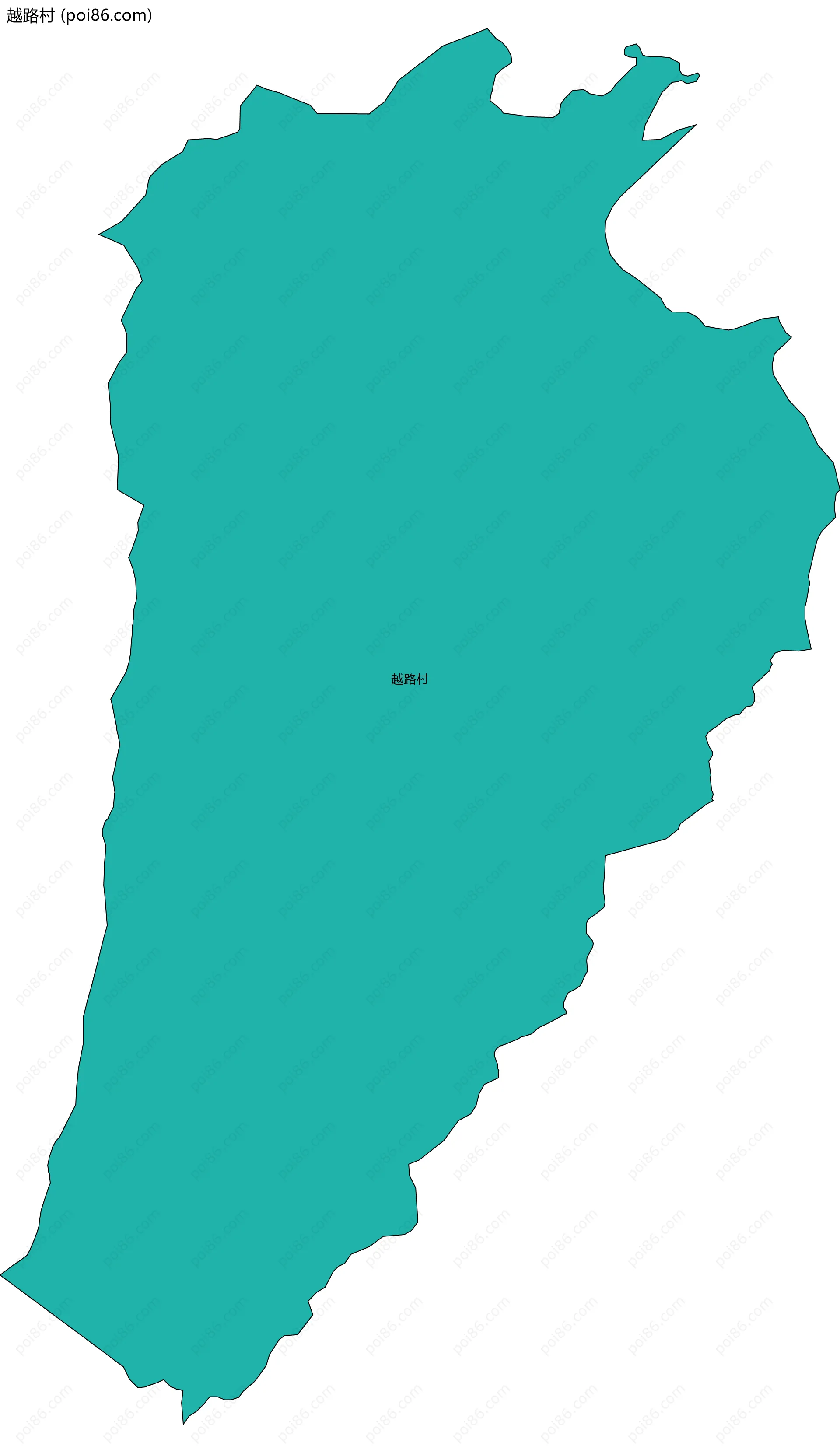 越路村边界地图