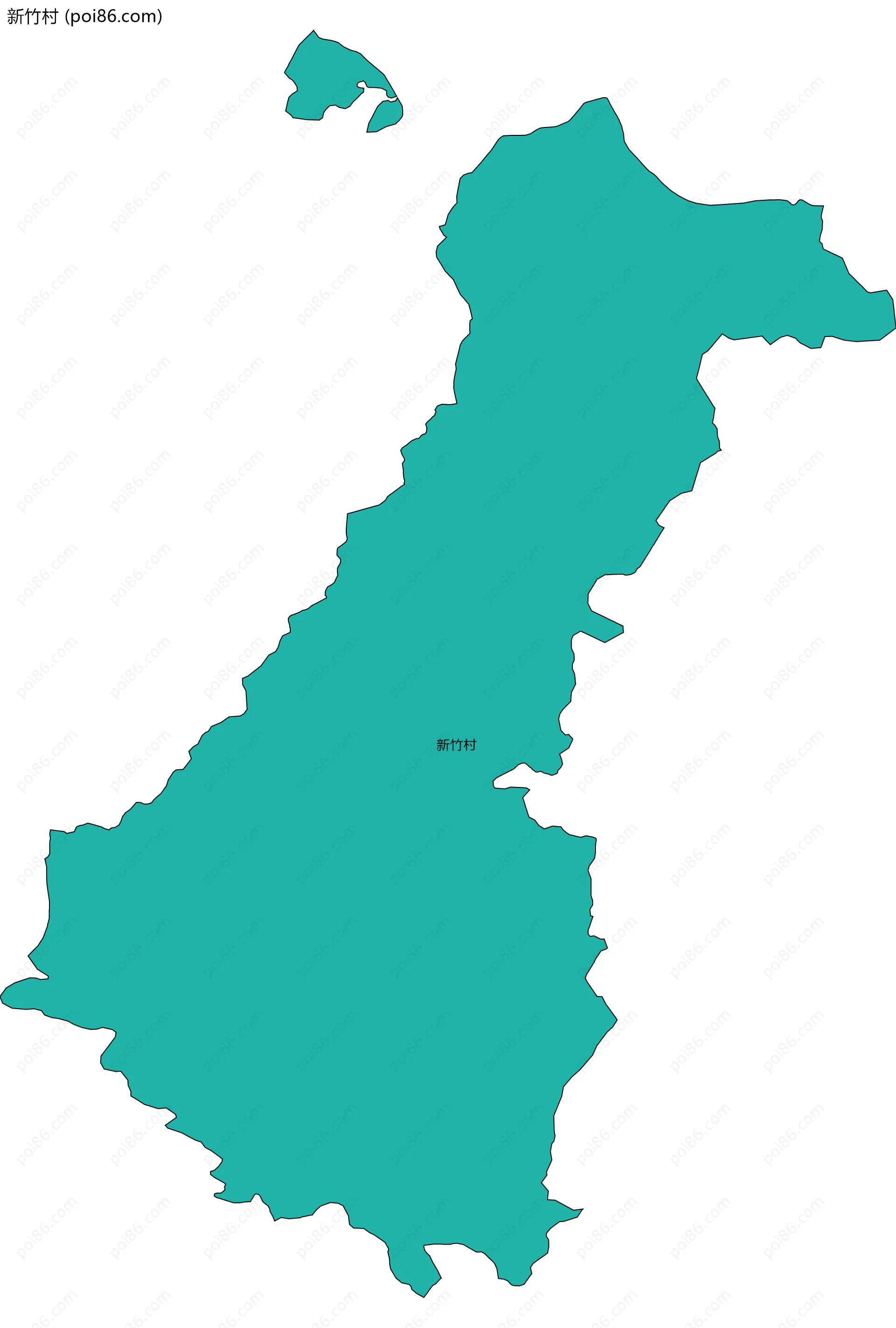 新竹村边界地图