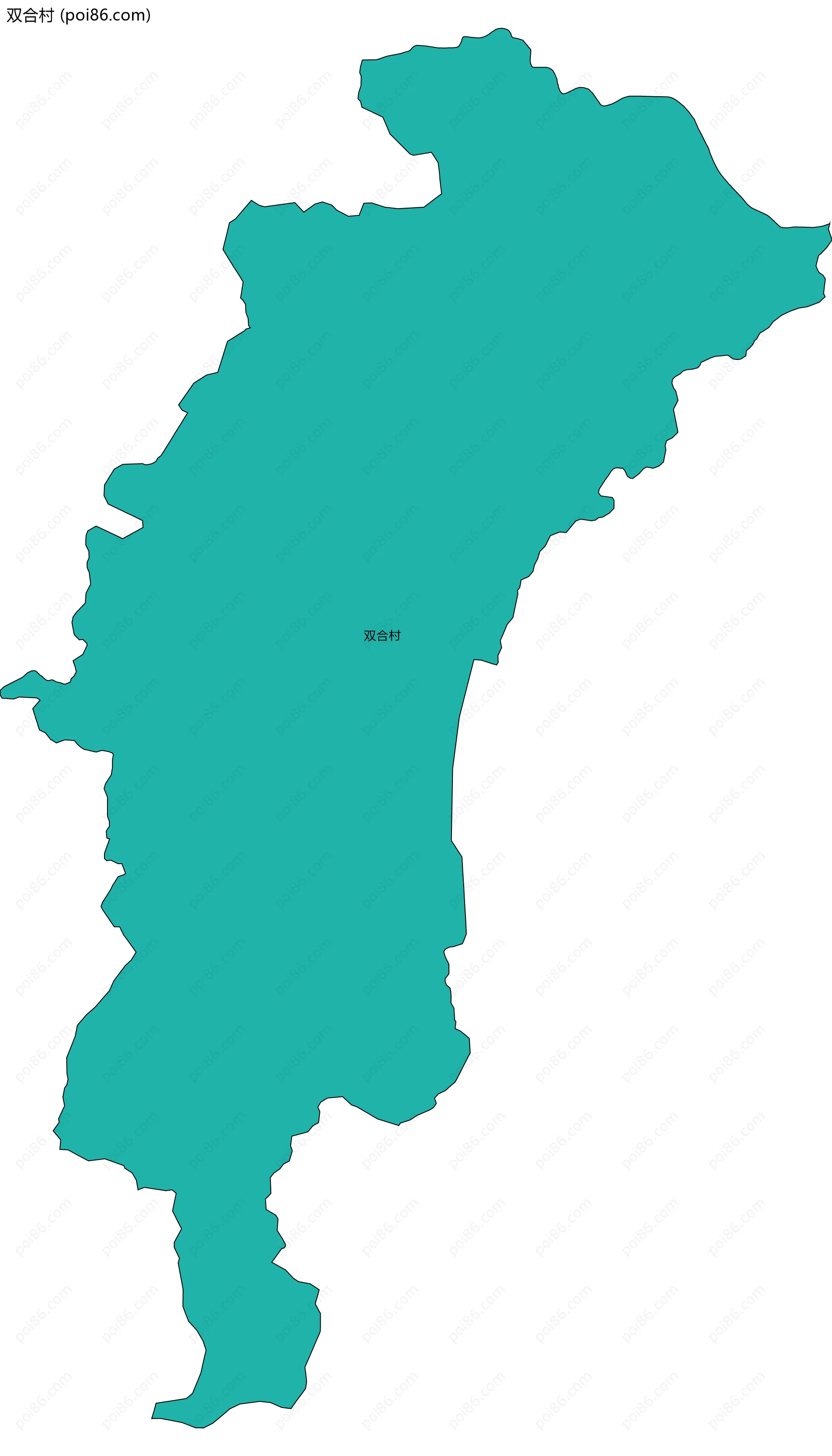 双合村边界地图