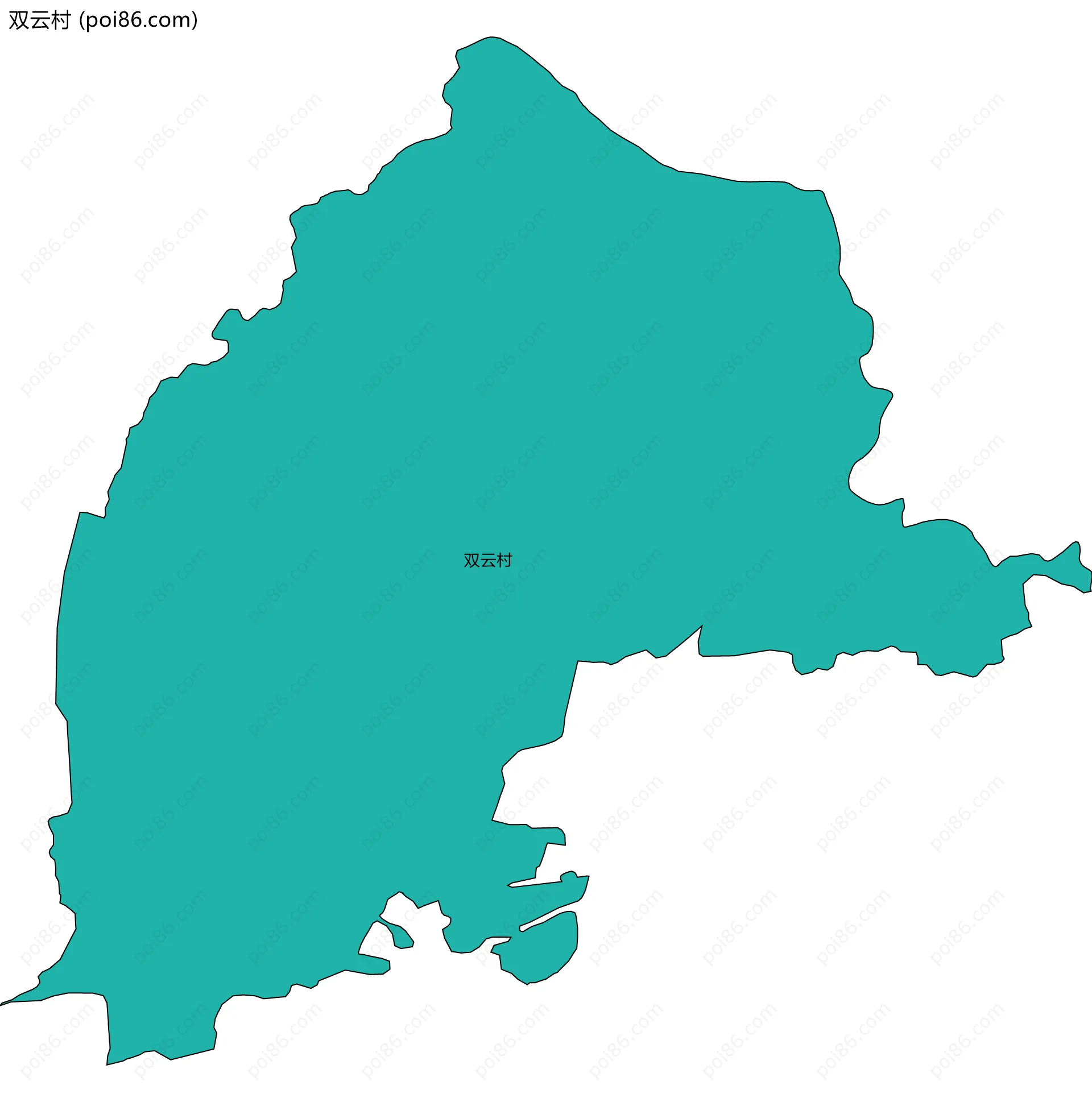 双云村边界地图