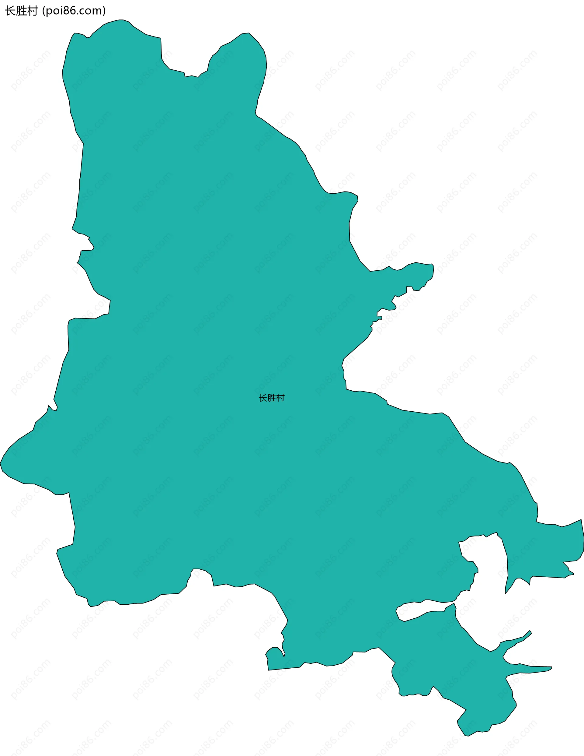 长胜村边界地图