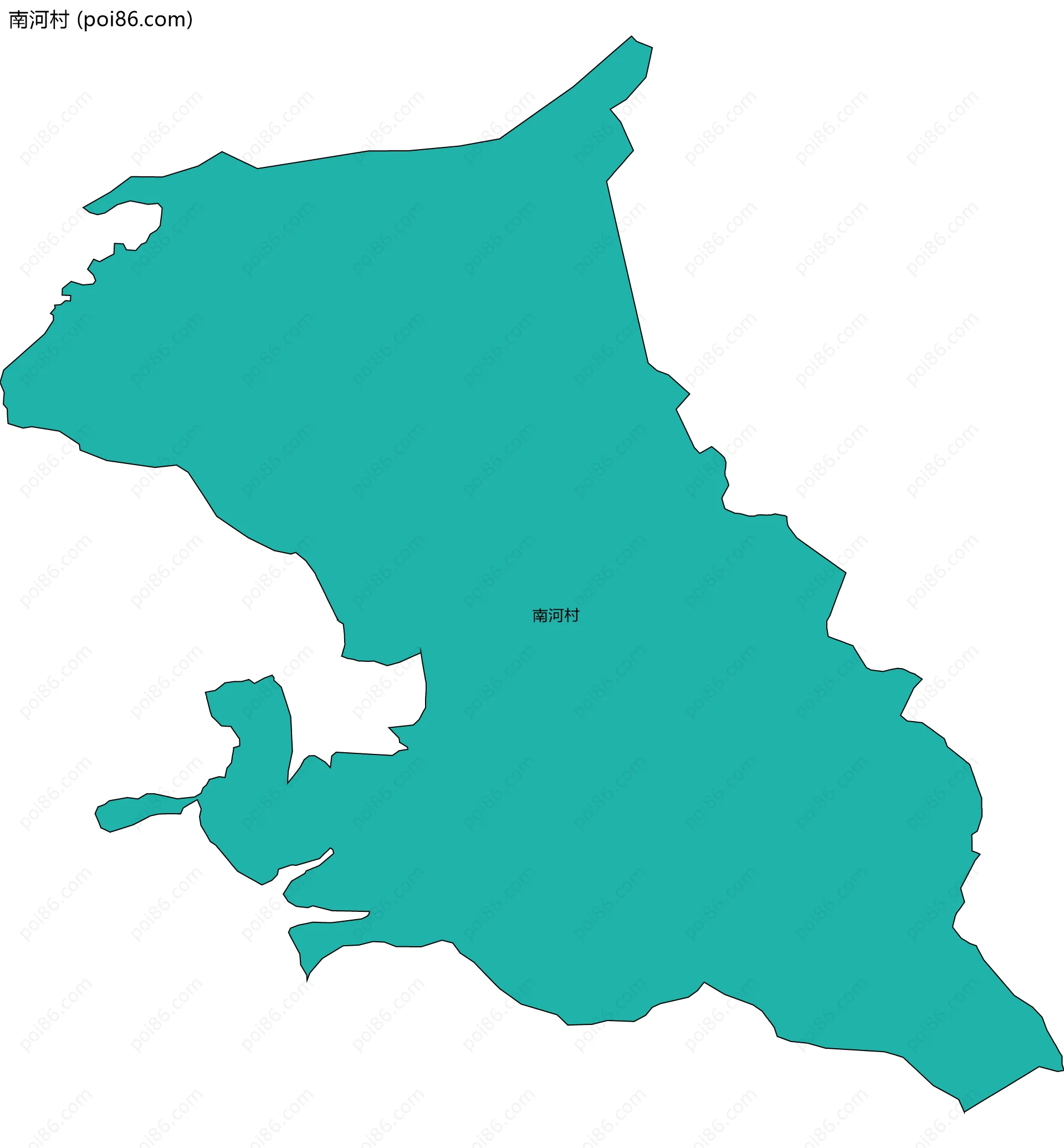 南河村边界地图