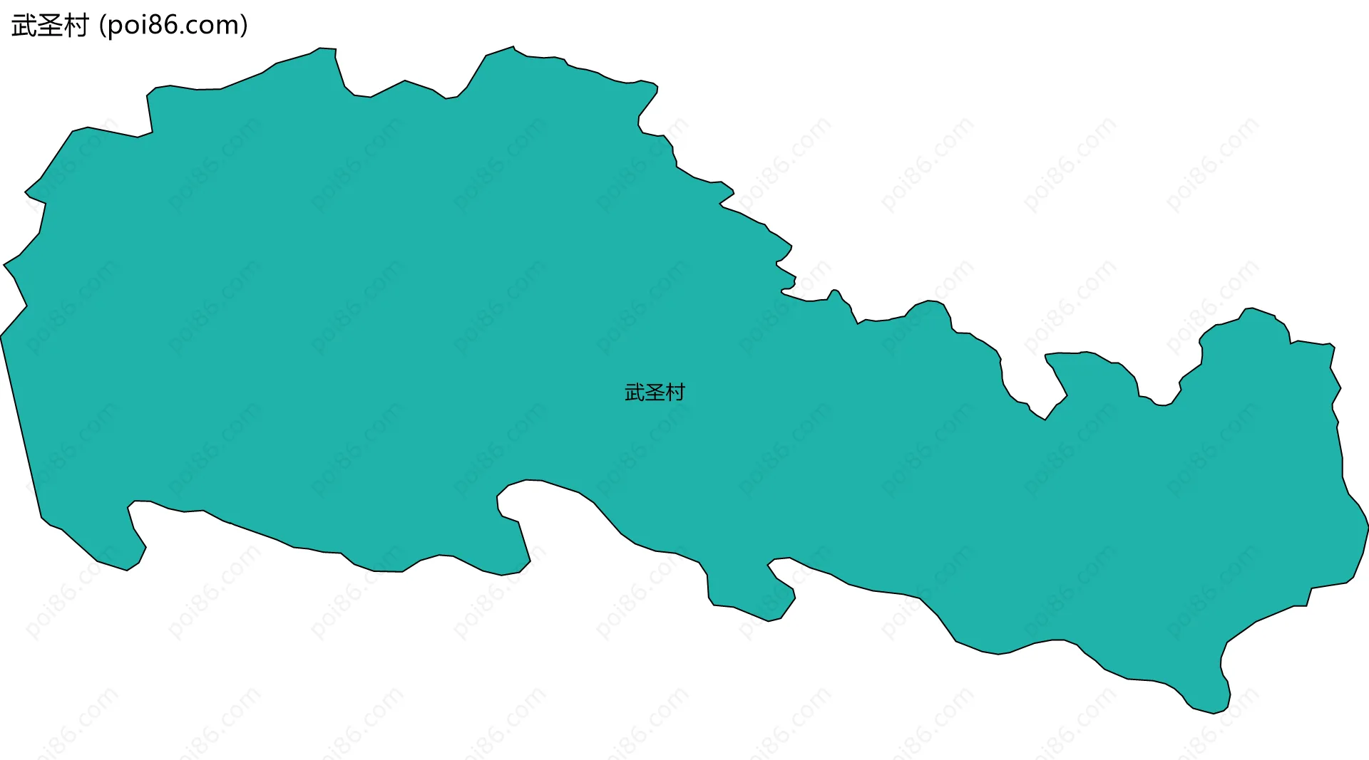 武圣村边界地图