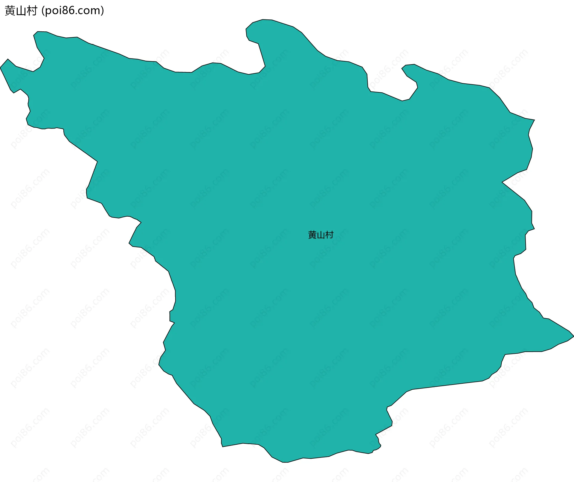 黄山村边界地图