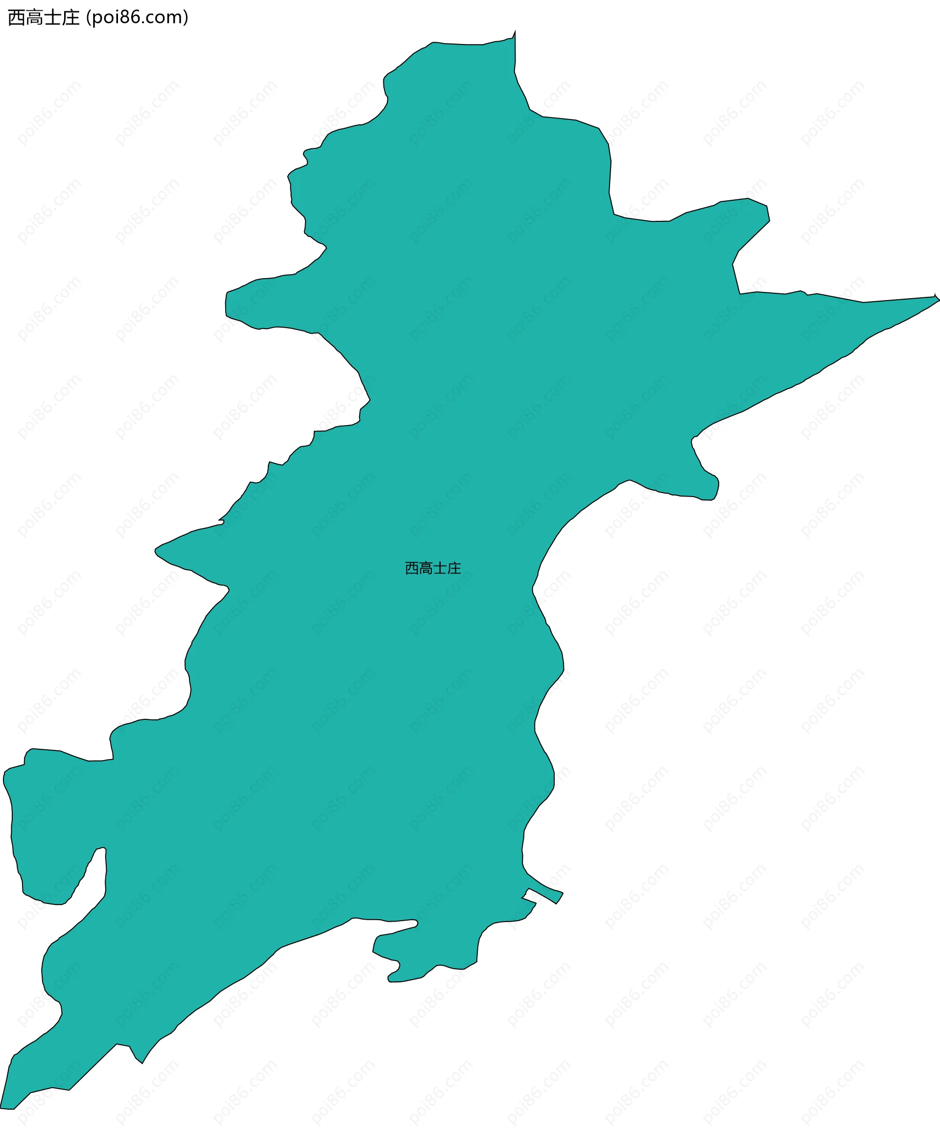 西高士庄边界地图