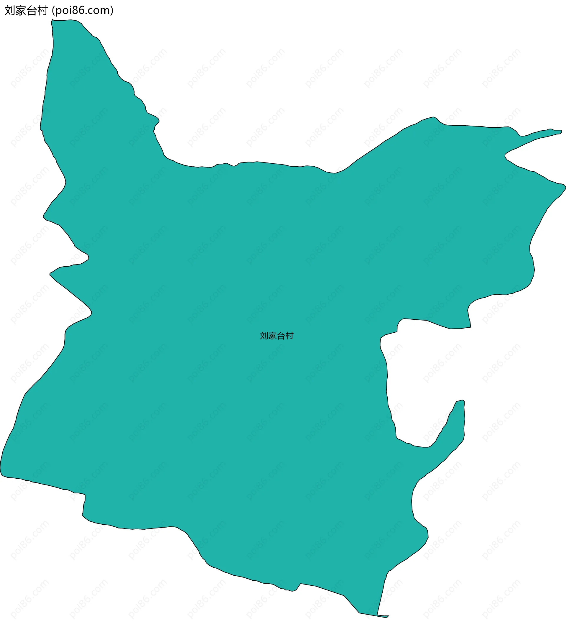 刘家台村边界地图