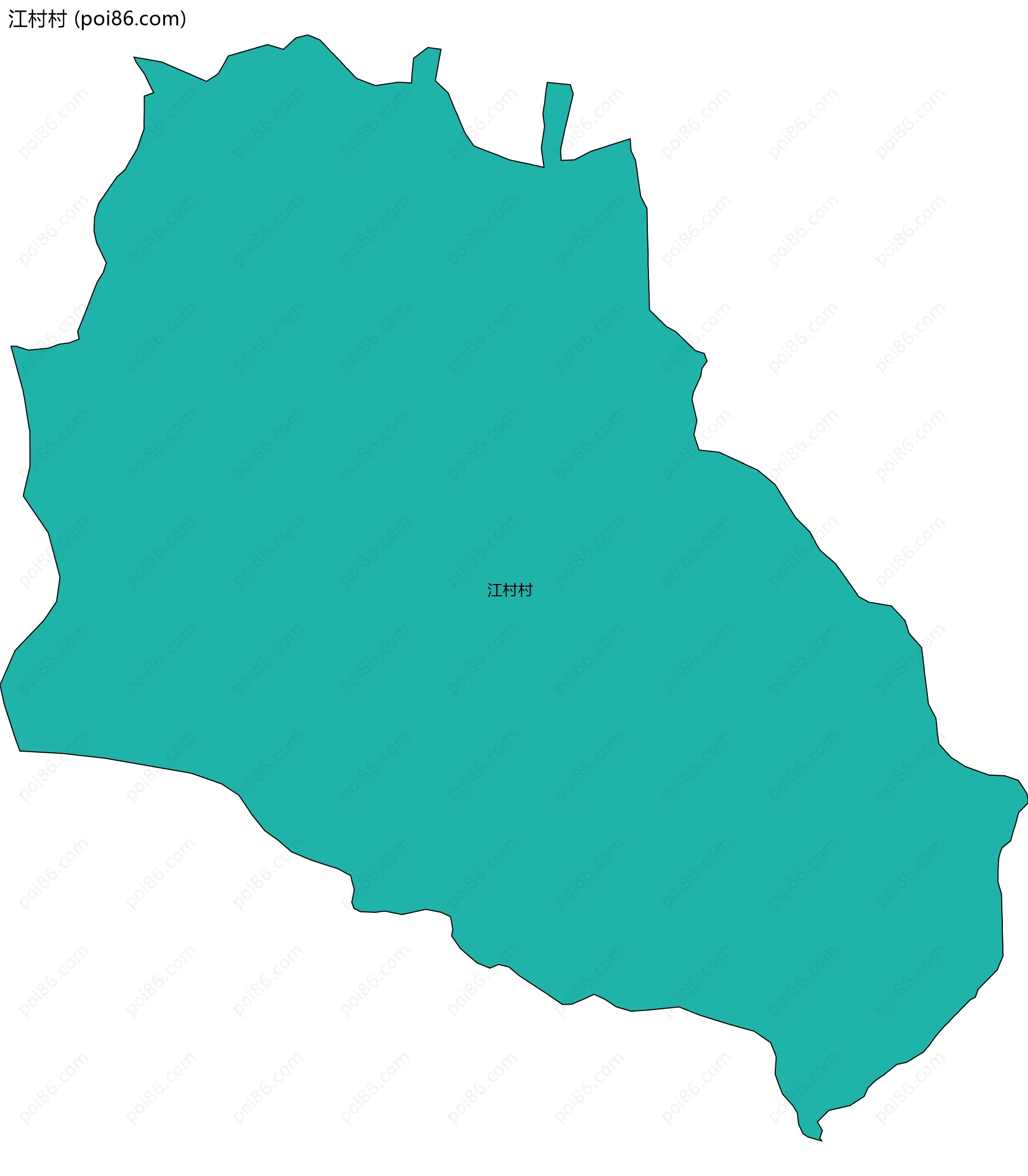 江村村边界地图